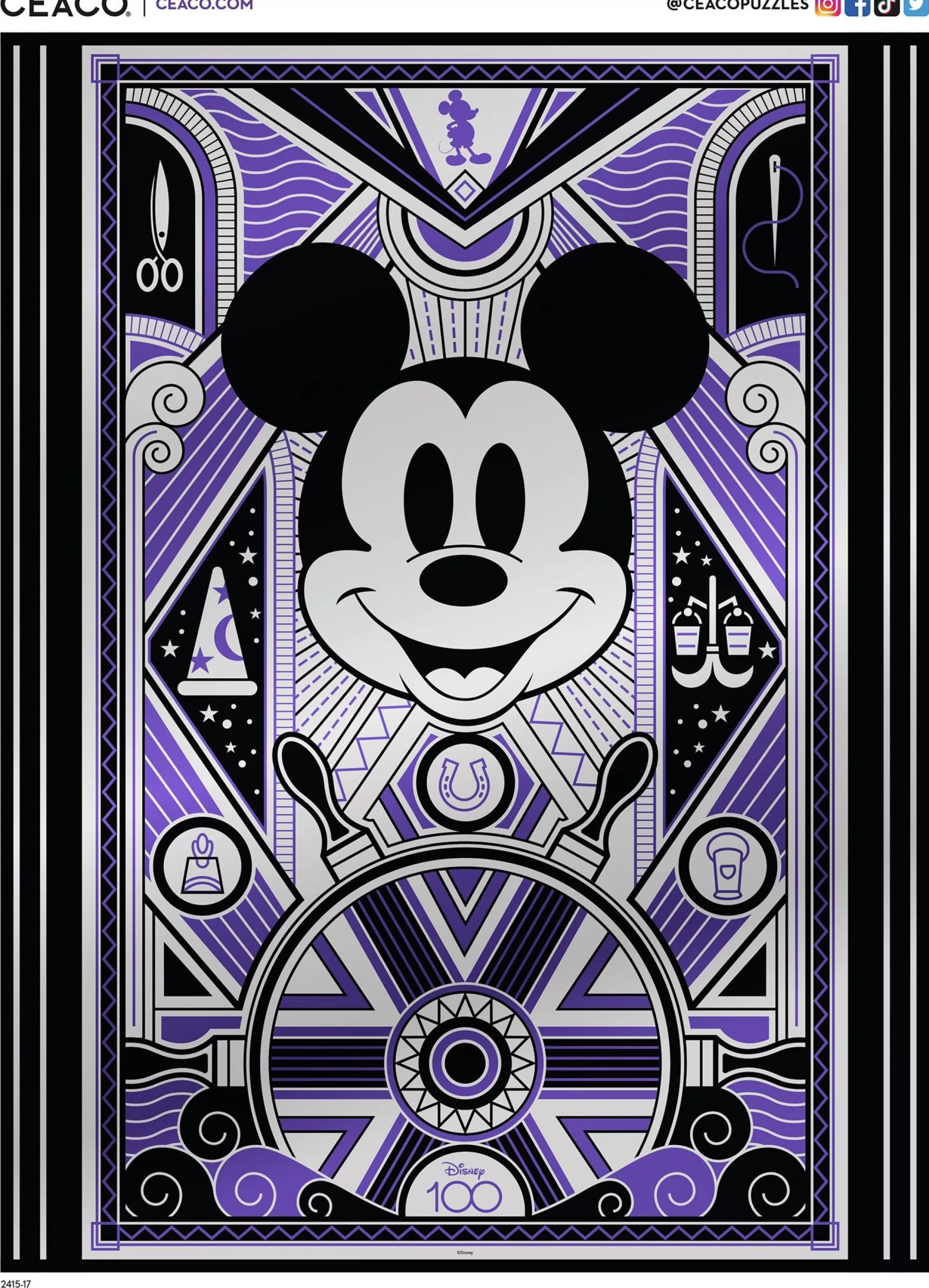 Ceaco 500 Piece Puzzle - D100 Deco-Luxe Mickey* Disney Puzzles