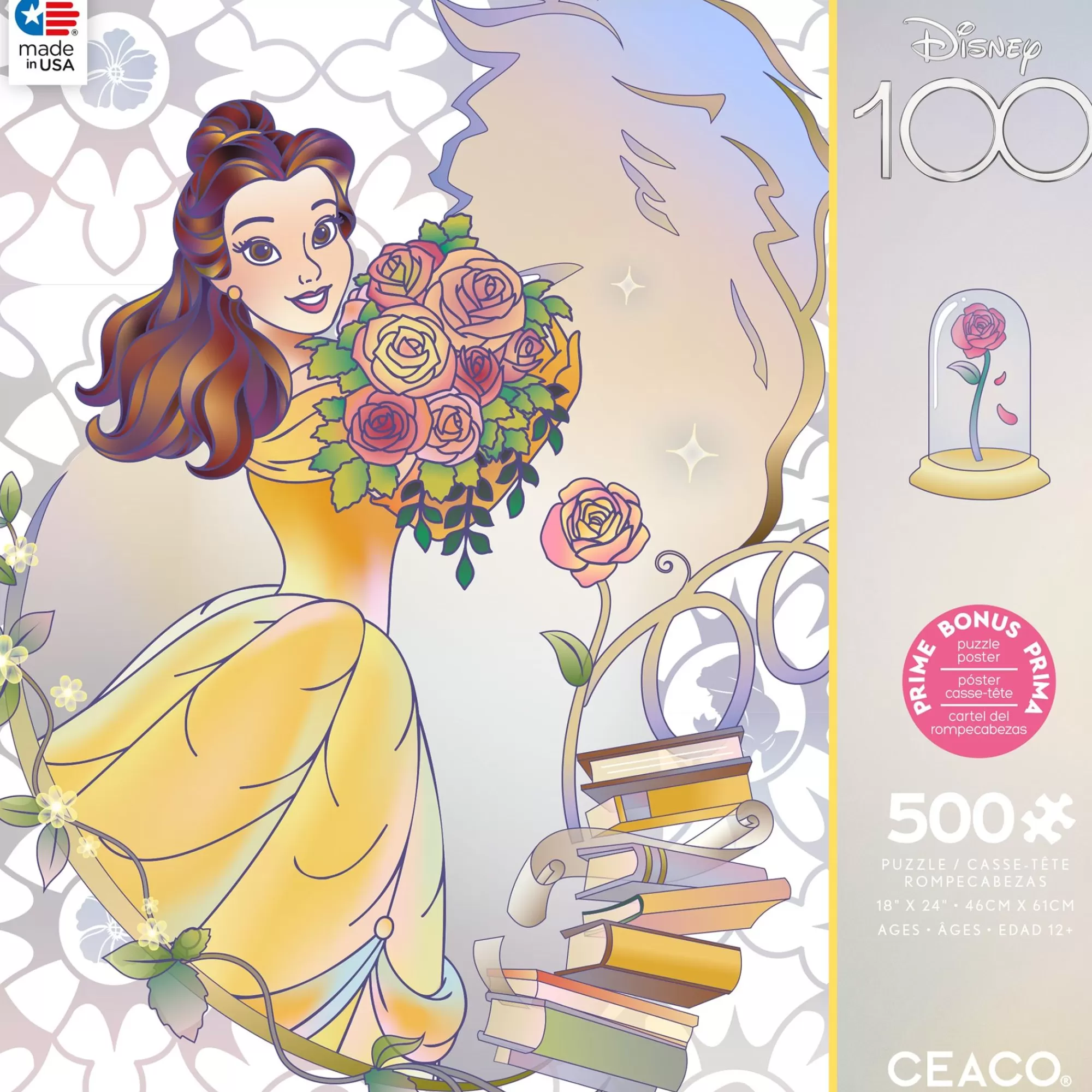 Ceaco 500 Piece Puzzle - D100 Platinum Princess Belle* Disney Puzzles