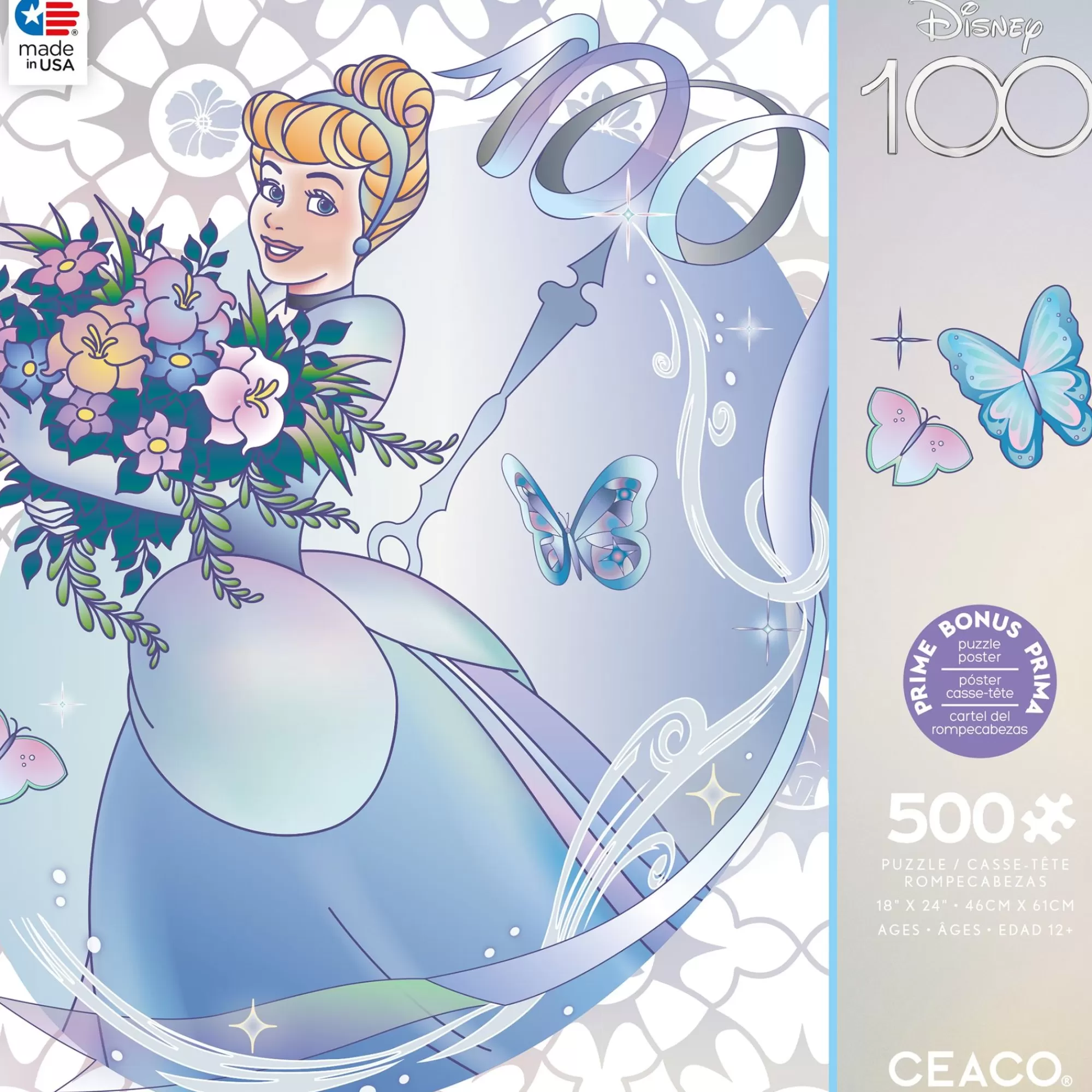 Ceaco 500 Piece Puzzle - D100 Platinum Princess Cinderella* Disney Puzzles