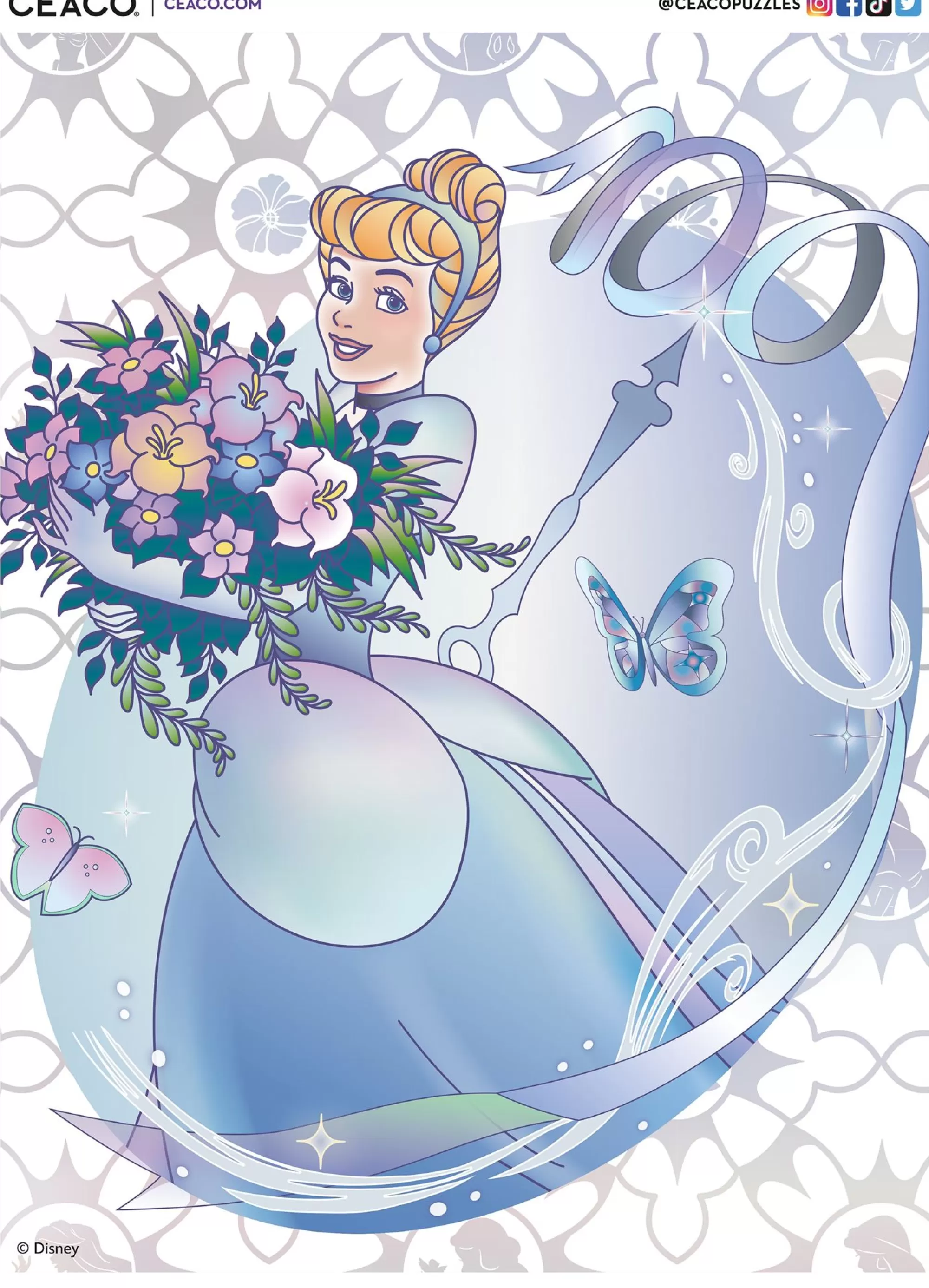 Ceaco 500 Piece Puzzle - D100 Platinum Princess Cinderella* Disney Puzzles