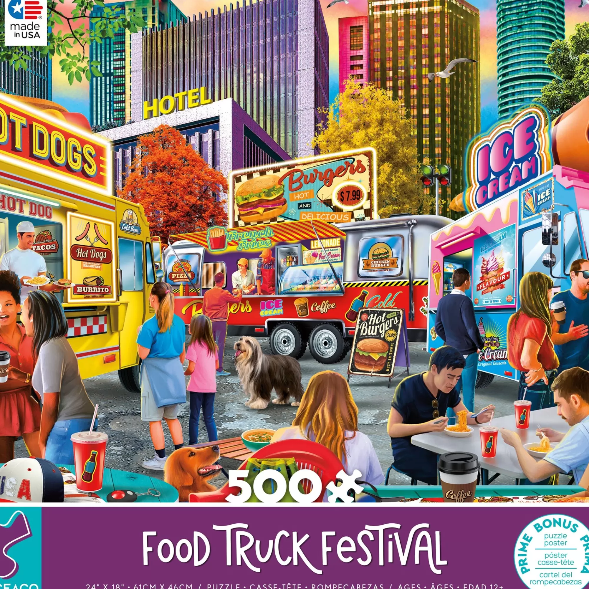 Ceaco 500 Piece Puzzle - Food Truck Festival* Americana Puzzles