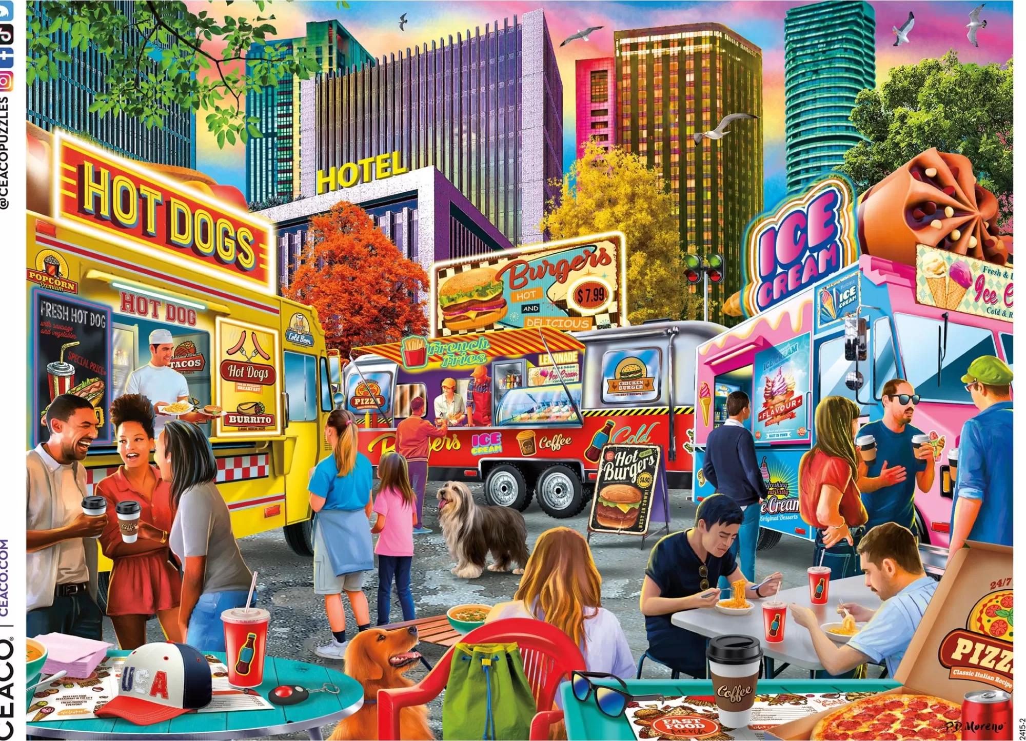 Ceaco 500 Piece Puzzle - Food Truck Festival* Americana Puzzles