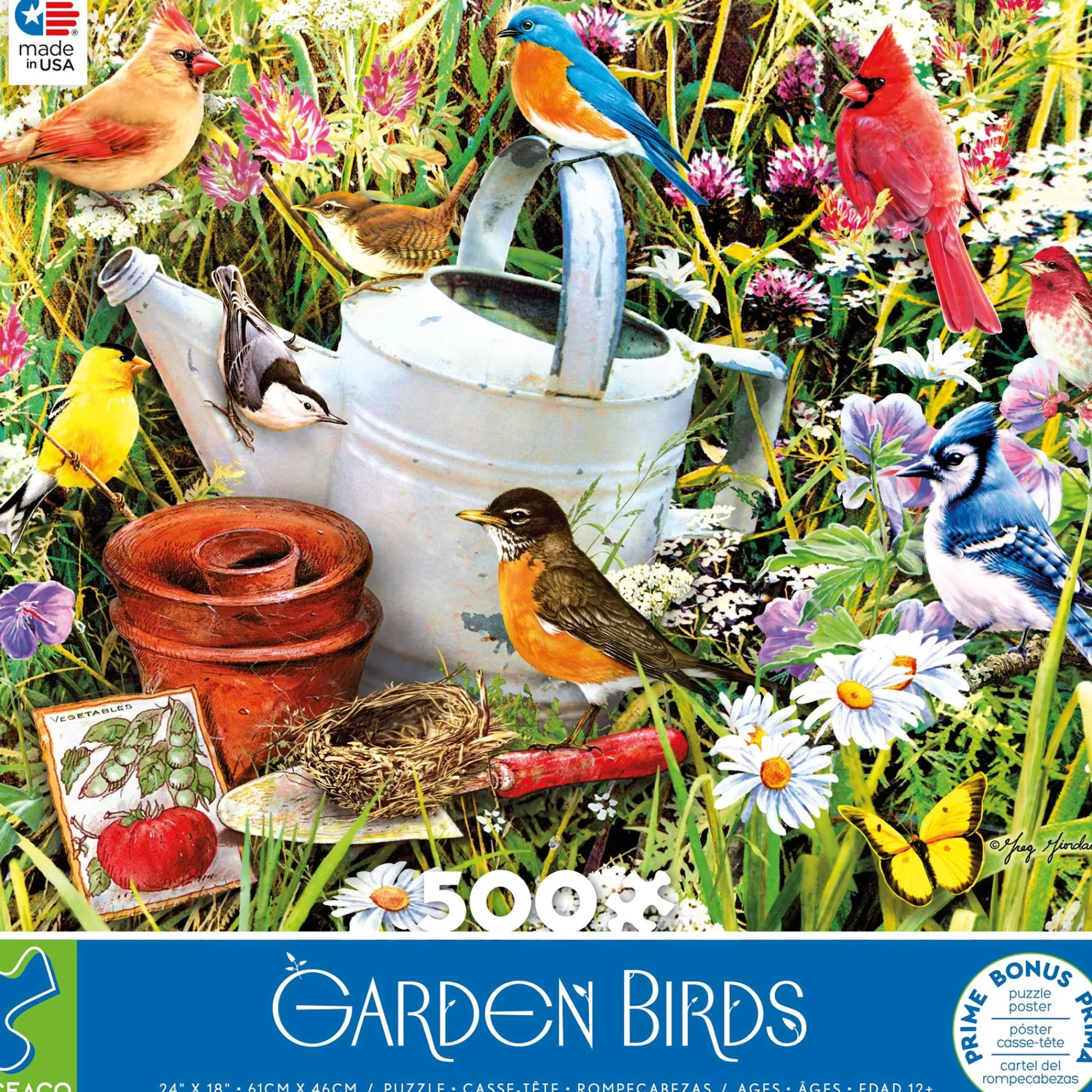 Ceaco 500 Piece Puzzle - Garden Birds* Animal Puzzles