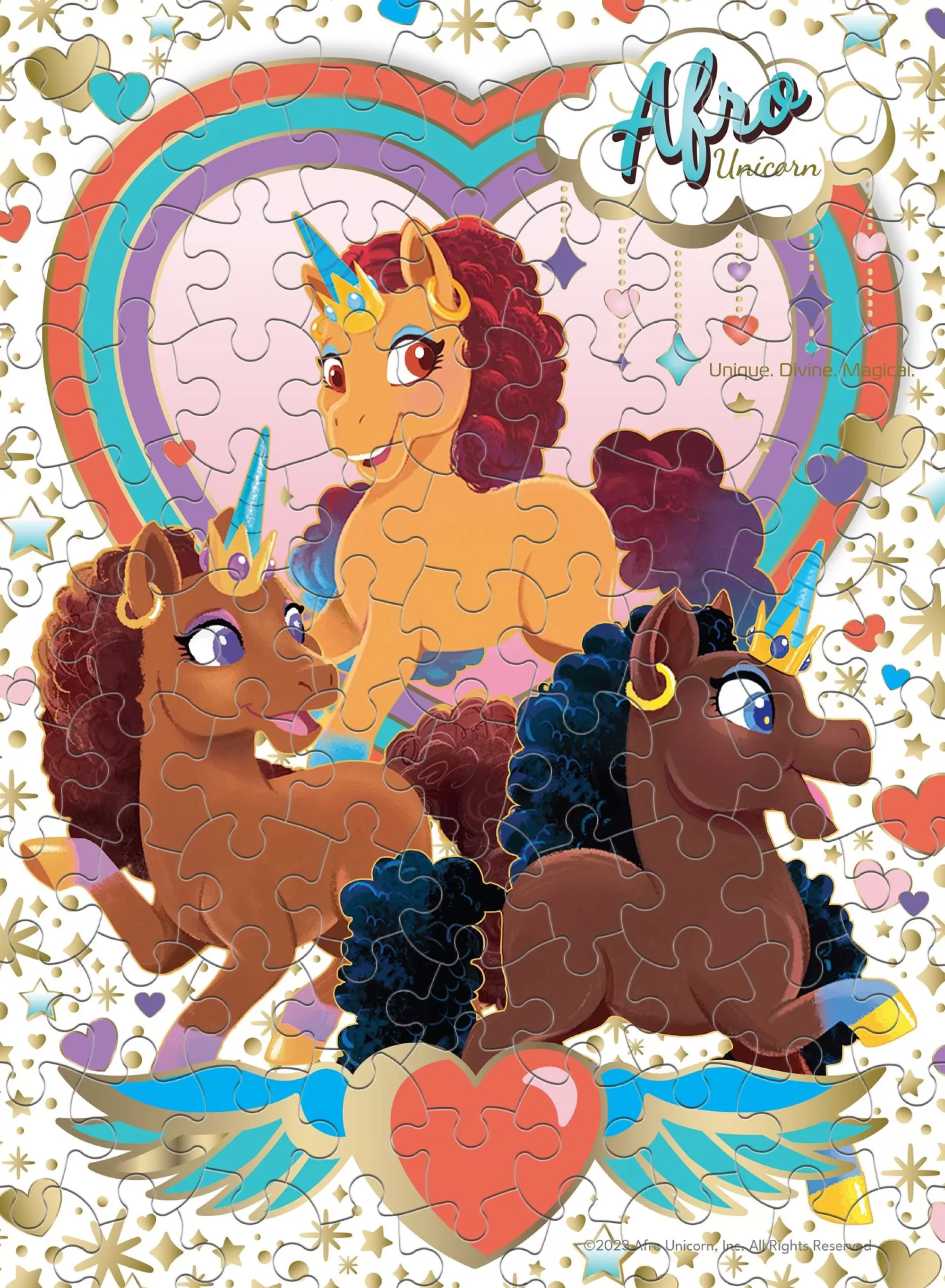 Ceaco Afro Unicorn - Collage - 100 Piece Puzzle* Kids Puzzles