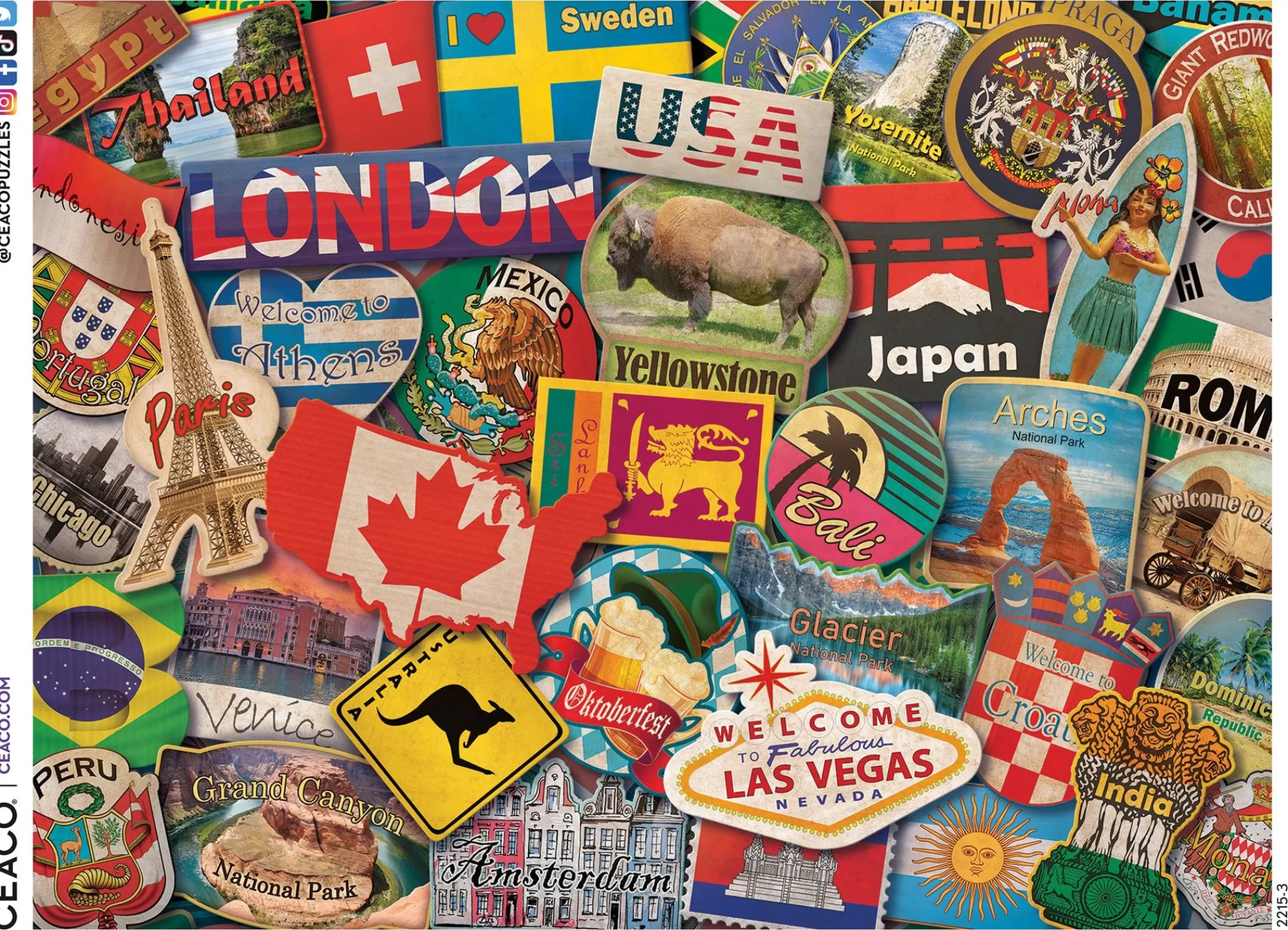 Ceaco Around The World - 300 Piece Puzzle* Collage Puzzles