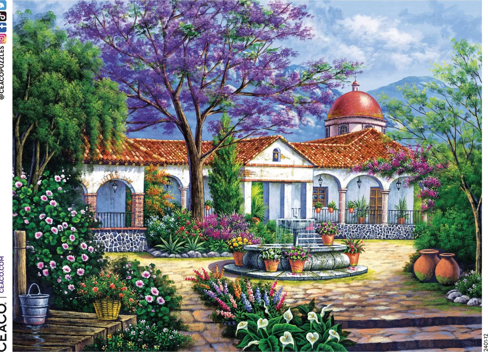 Ceaco Arturo Zarraga - Hacienda With Patio - 550 Piece Puzzle* Landscapes