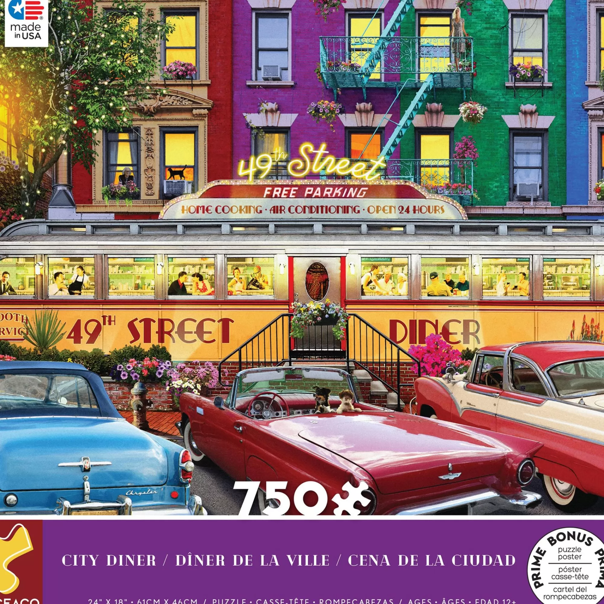 Ceaco City Diner - 750 Piece Puzzle* Made In Usa' Puzzles