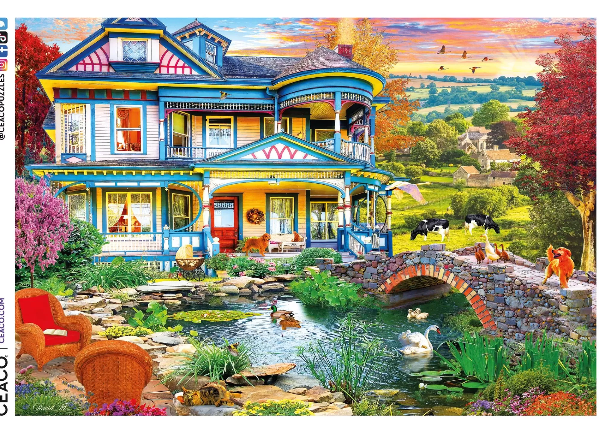 Ceaco Country Home - 2000 Piece Puzzle* Made In Usa' Puzzles