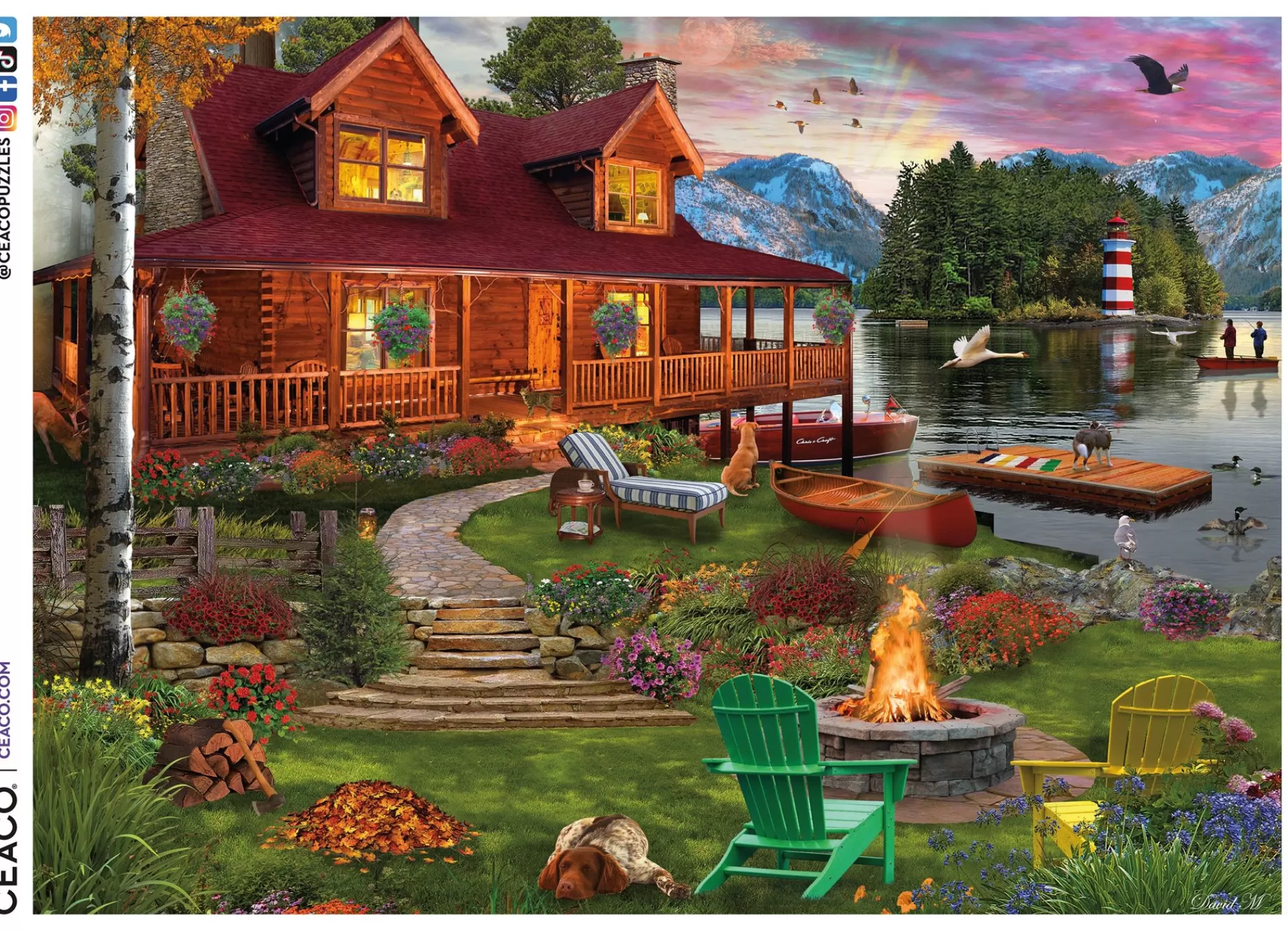Ceaco David Maclean - Cottage Retreat - 1000 Piece Puzzle* Landscapes