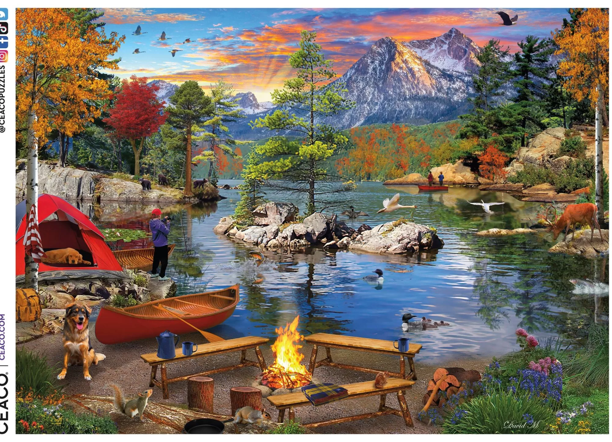 Ceaco David Maclean - Fishing With My Son - 1000 Piece Puzzle* Landscapes