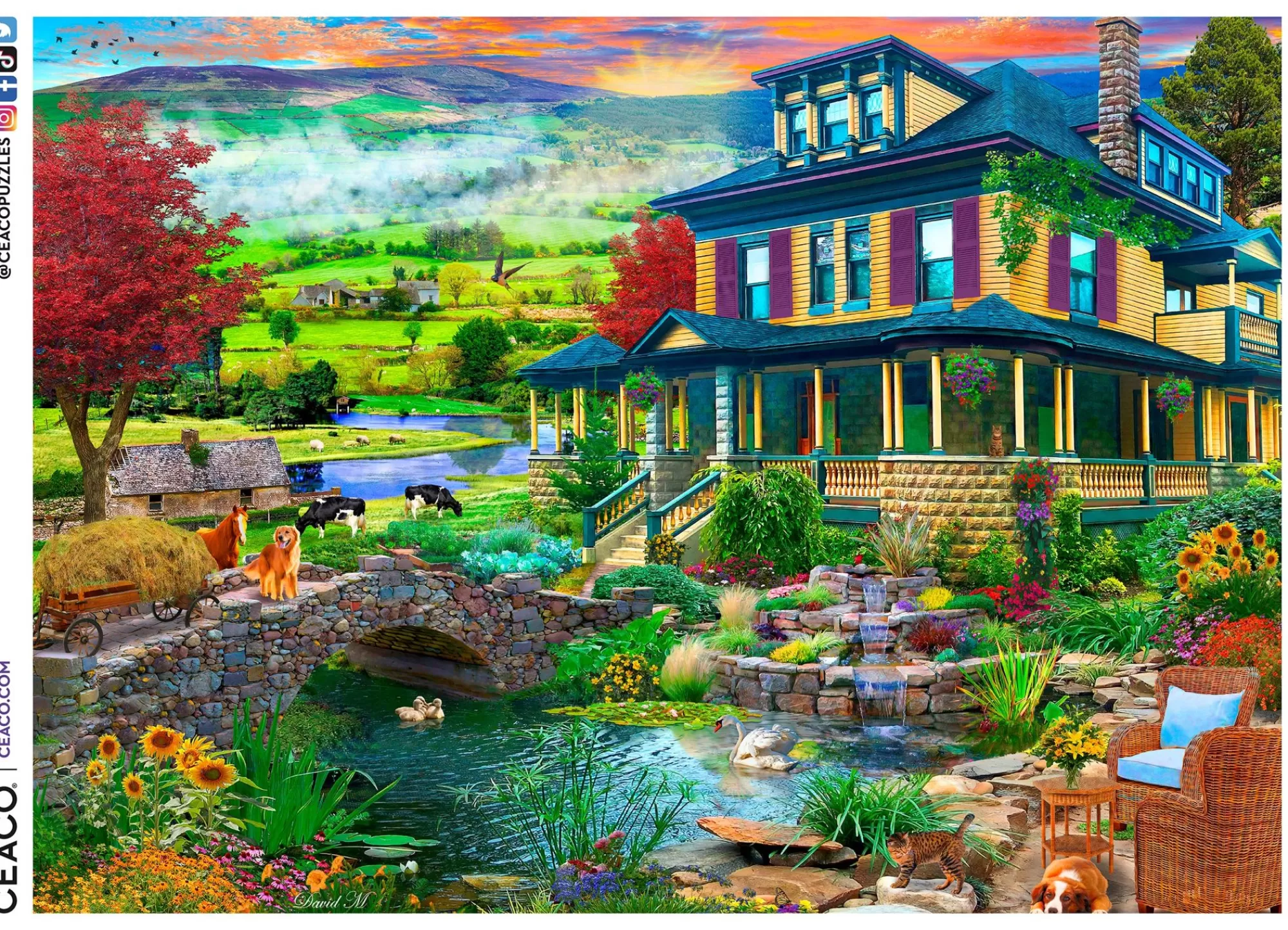 Ceaco David Maclean - Grandma'S Country House - 1000 Piece Puzzle* Landscapes