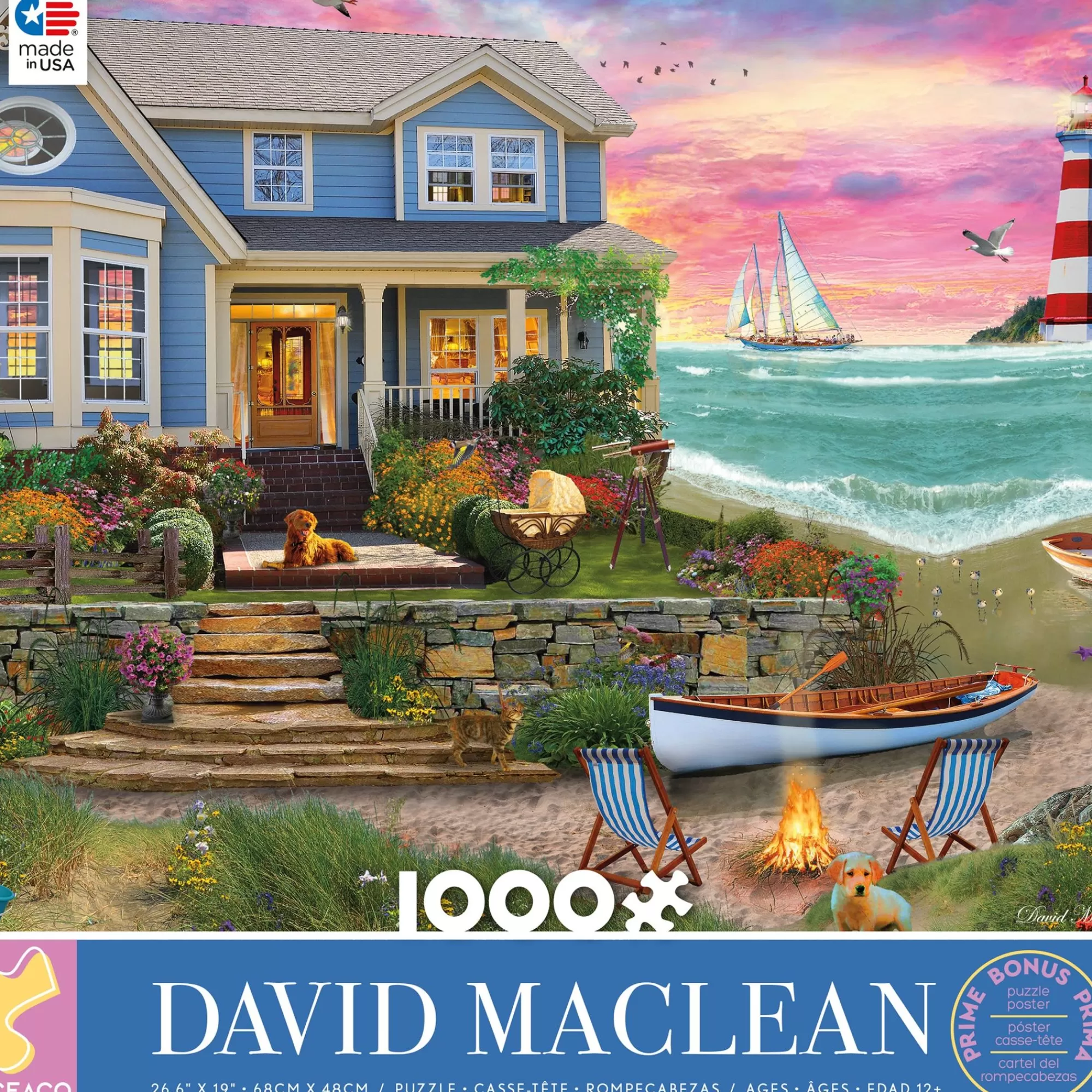 Ceaco David Maclean - Heart Beach - 1000 Piece Puzzle* Landscapes