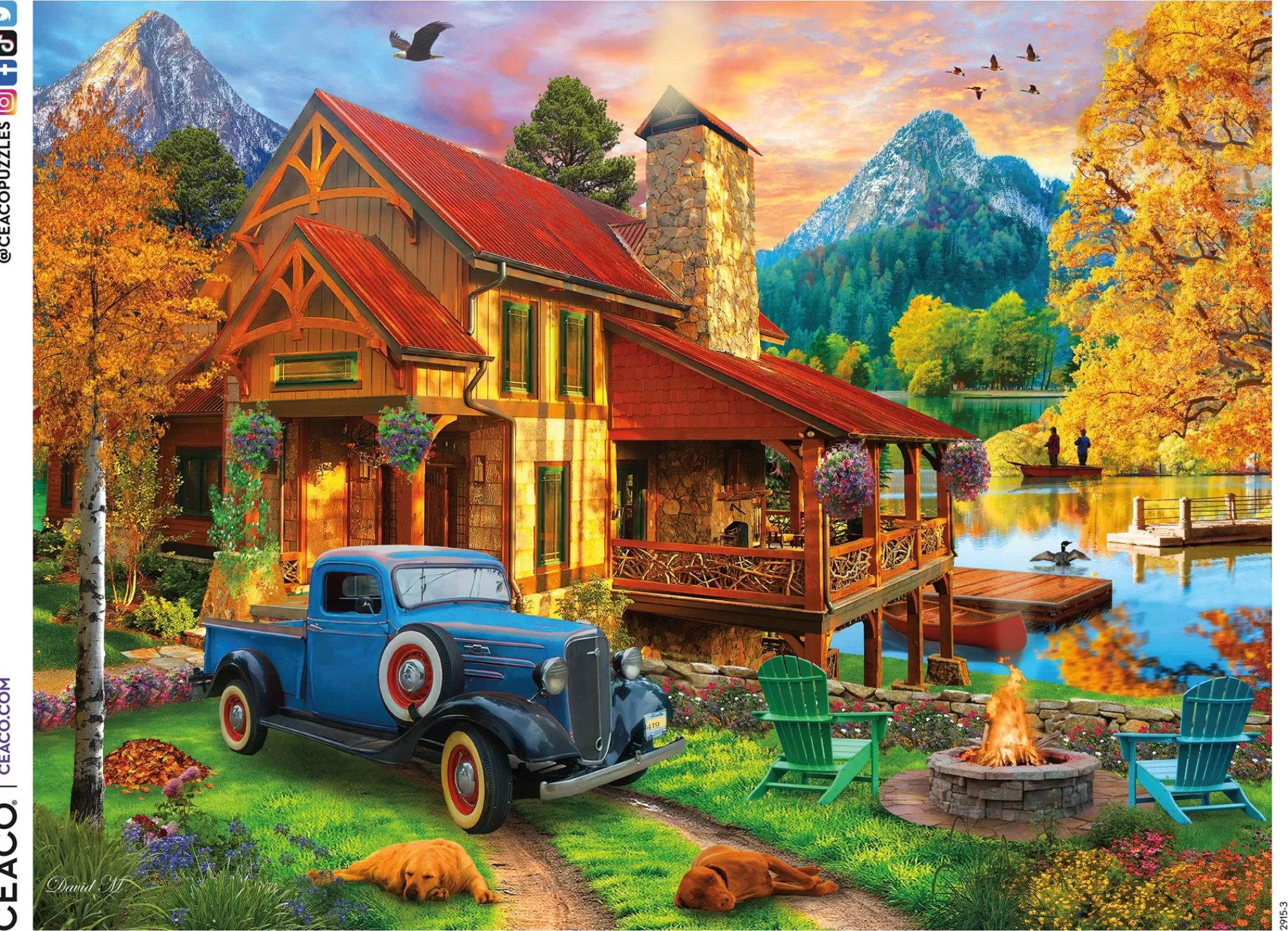 Ceaco David Maclean - The Getaway - 750 Piece Puzzle* Americana Puzzles