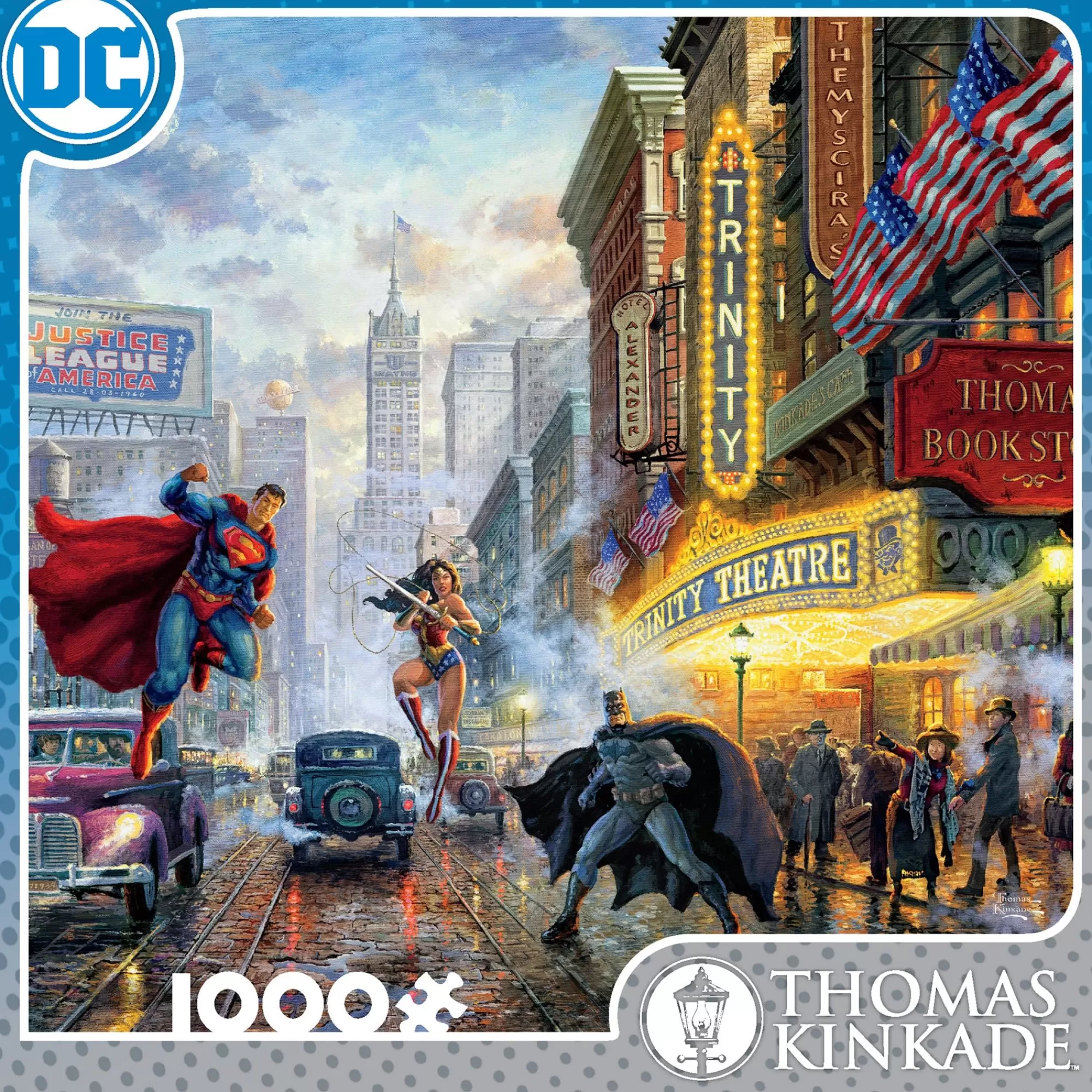 Ceaco Dc Comics Thomas Kinkade - The Trinity - 1000 Piece Puzzle* Made In Usa' Puzzles