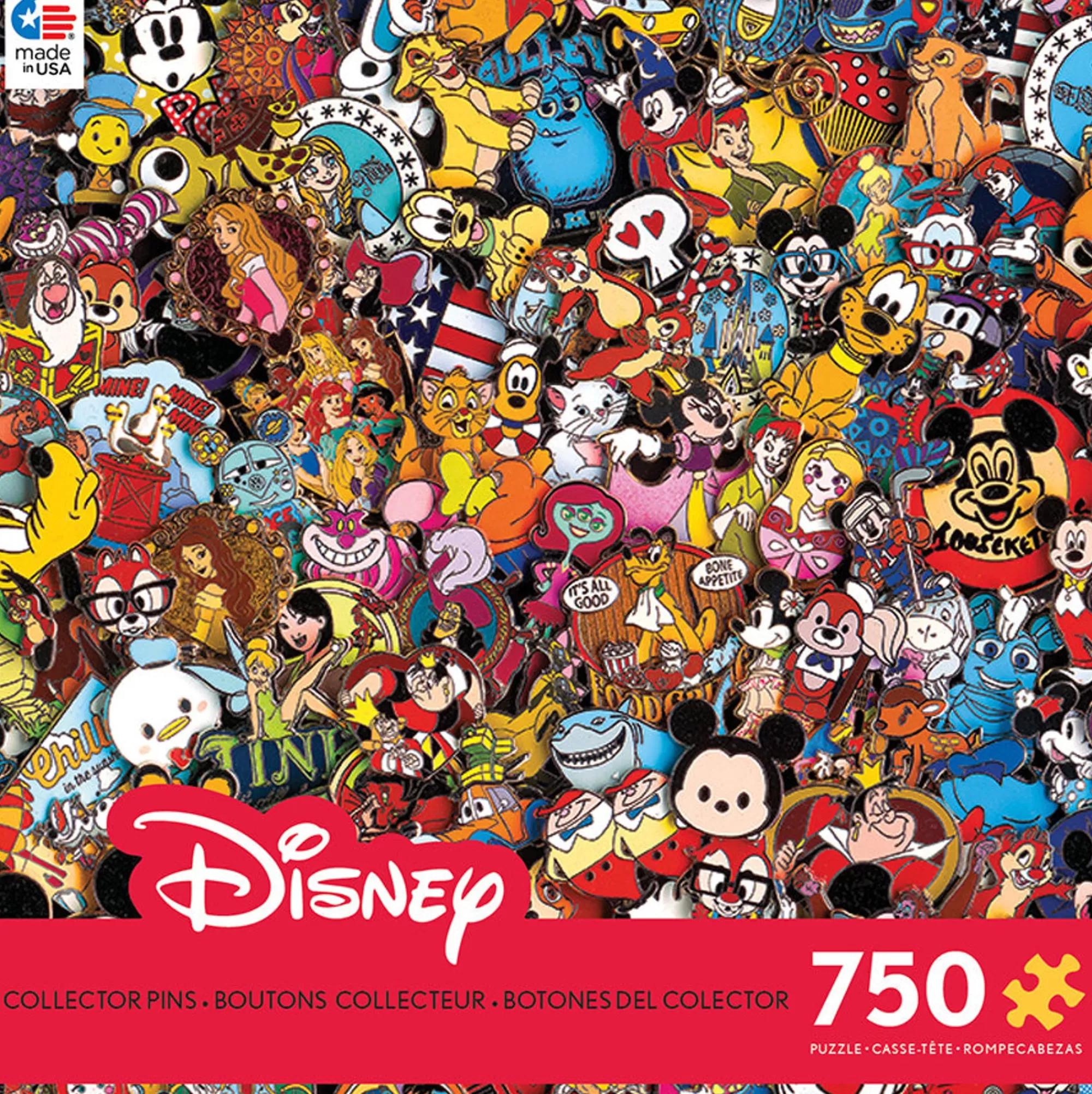 Ceaco Disney Collection - Collector Pins - 750 Piece Puzzle* Collage Puzzles