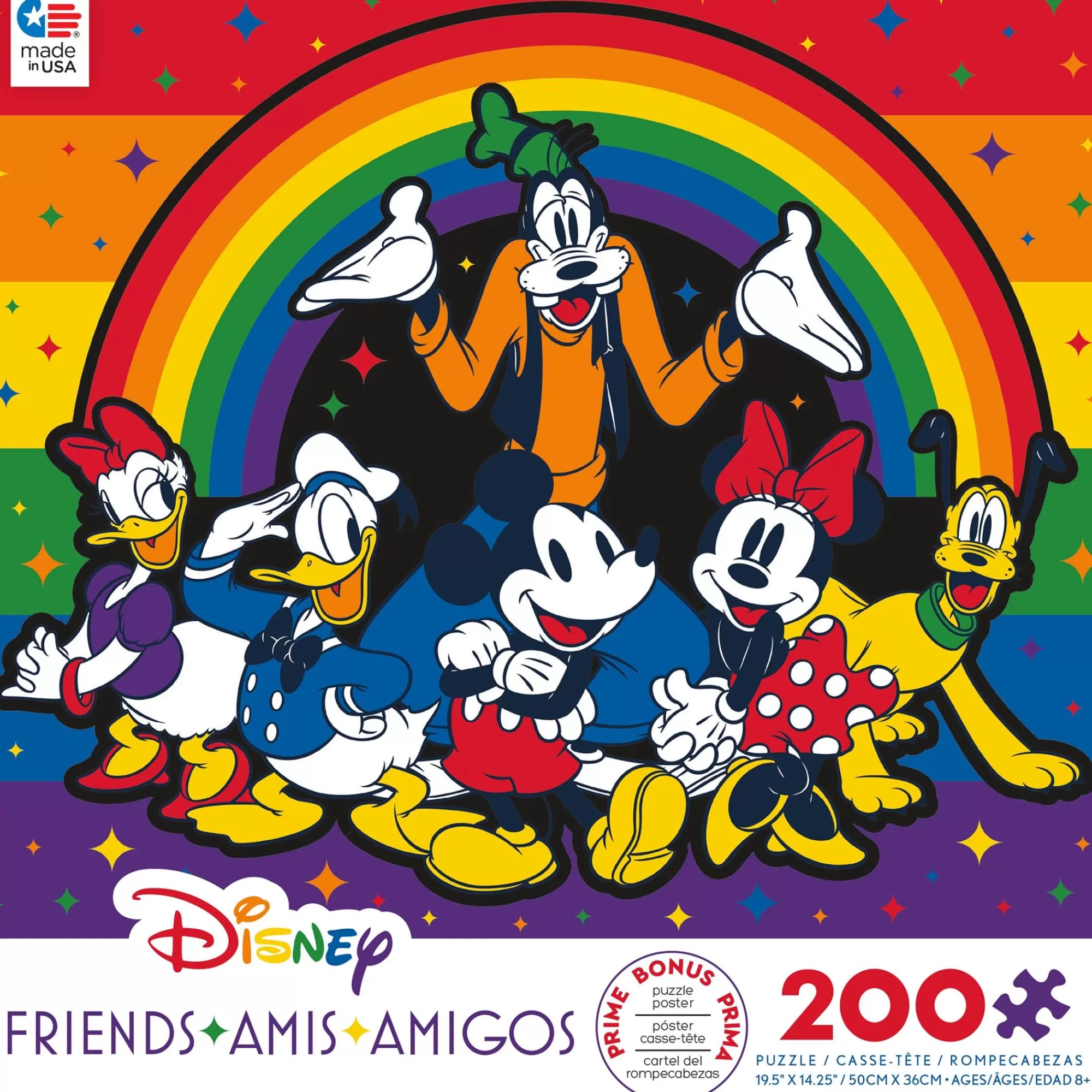 Ceaco Disney Friends - Rainbow Friends- 200 Piece Puzzle* Disney Puzzles