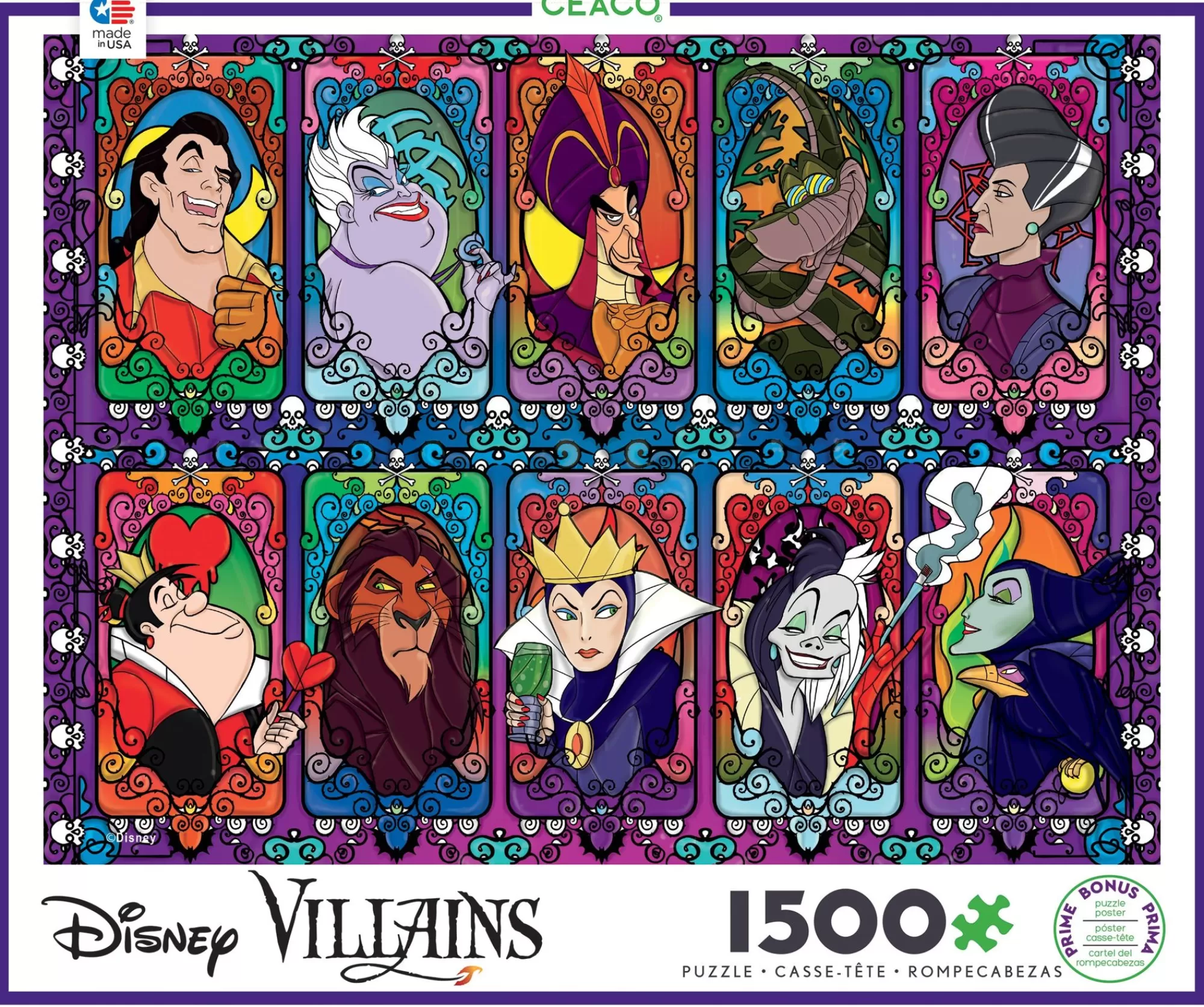 Ceaco Disney Villains 2 - 1500 Piece Puzzle* Comic Art Puzzles