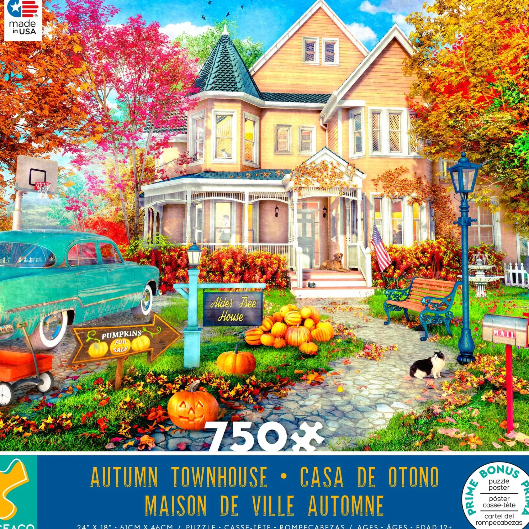 Ceaco Dominic Davison - Autumn Townhouse - 750 Piece Puzzle* Landscapes