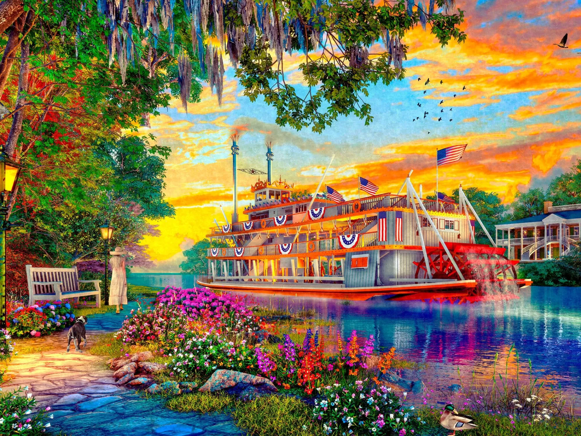 Ceaco Dominic Davison - Mississippi Cruise - 750 Piece Puzzle* Landscapes