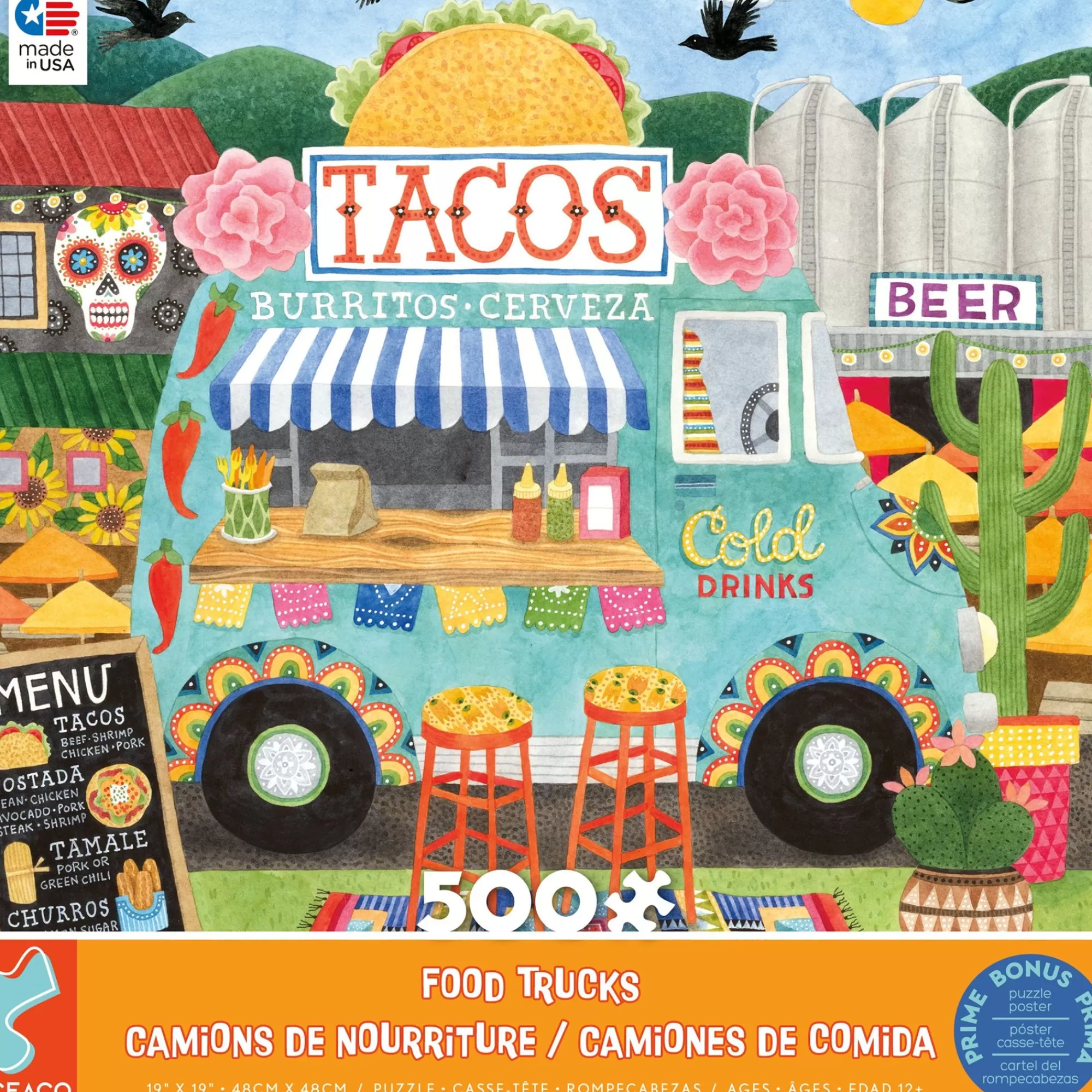 Ceaco Food Trucks - Taco Truck 2- 500 Piece Puzzle* Food Puzzles