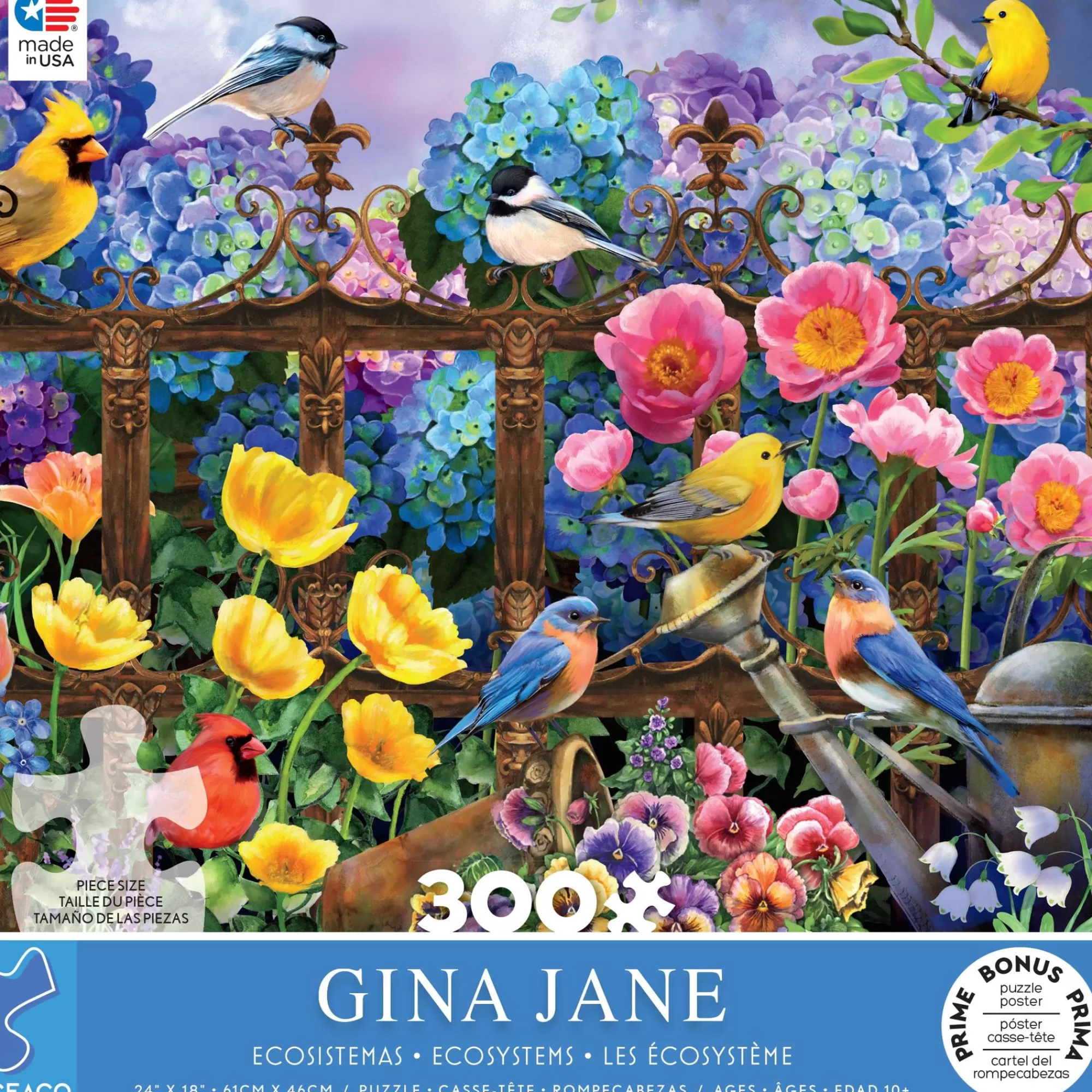 Ceaco Gina Jane- Hydrangeas - 300 Piece Puzzle* Flowers Puzzles