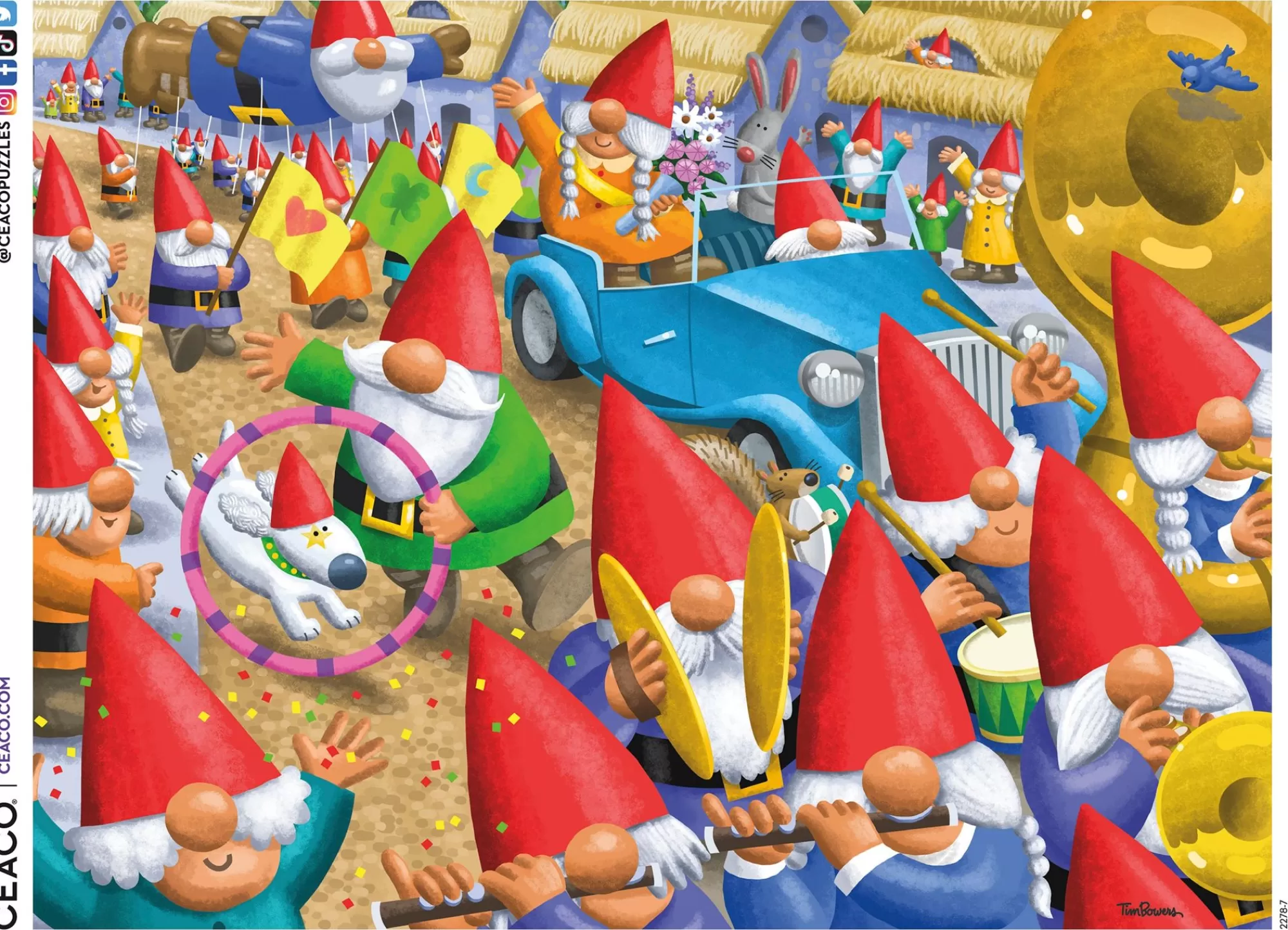 Ceaco Gnome Sweet Gnome - Gnome Parade - 300 Piece Puzzle* Made In Usa' Puzzles