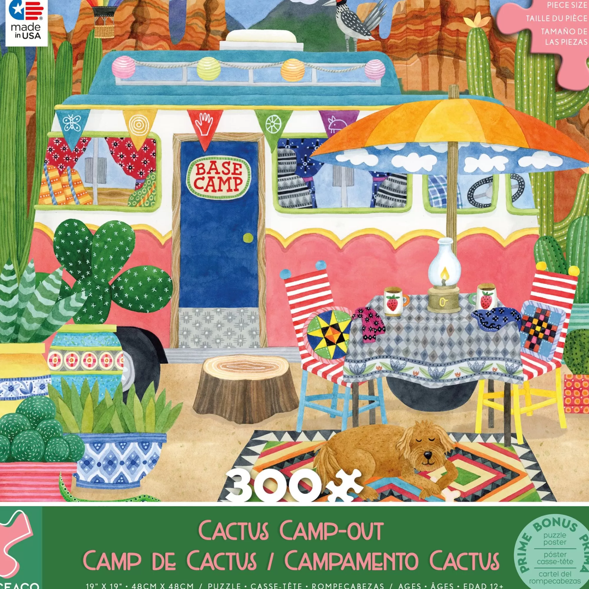 Ceaco Happy Camper - Cactus Camp-Out - 300 Piece Puzzle* Made In Usa' Puzzles