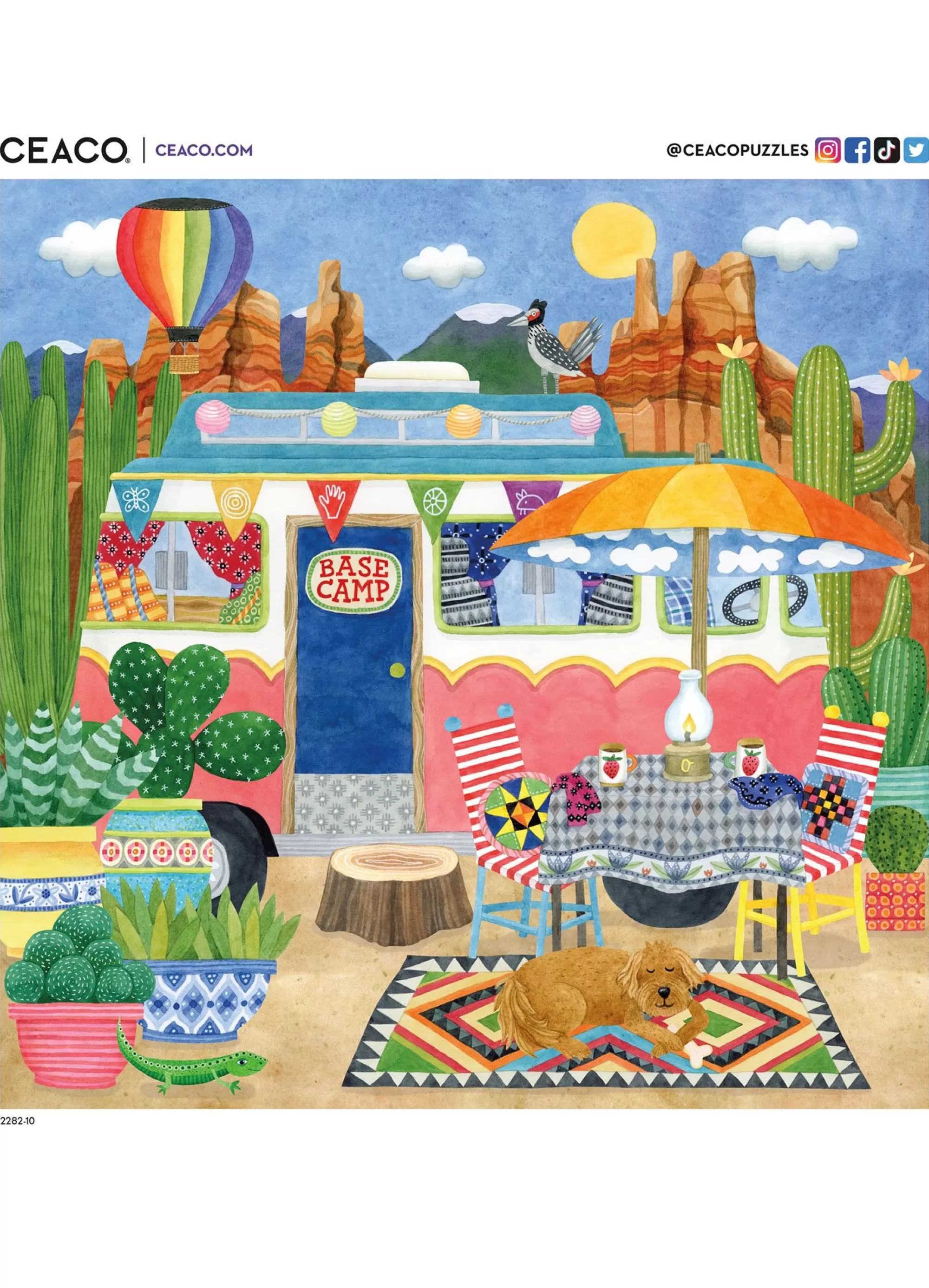 Ceaco Happy Camper - Cactus Camp-Out - 300 Piece Puzzle* Made In Usa' Puzzles