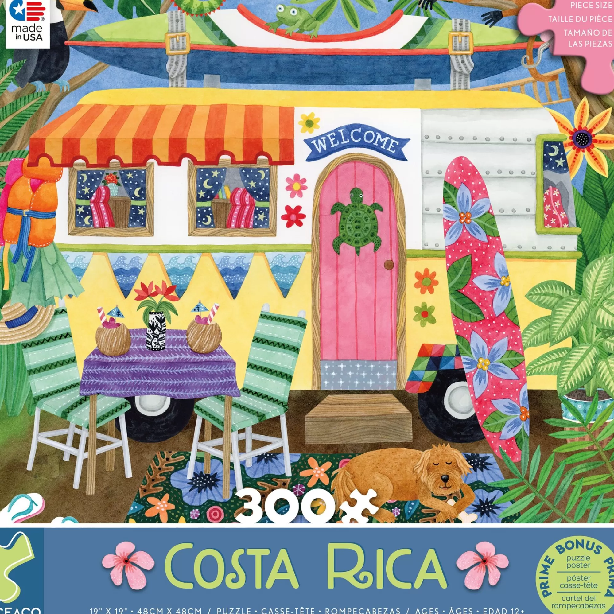 Ceaco Happy Camper - Costa Rica - 300 Piece Puzzle* Made In Usa' Puzzles