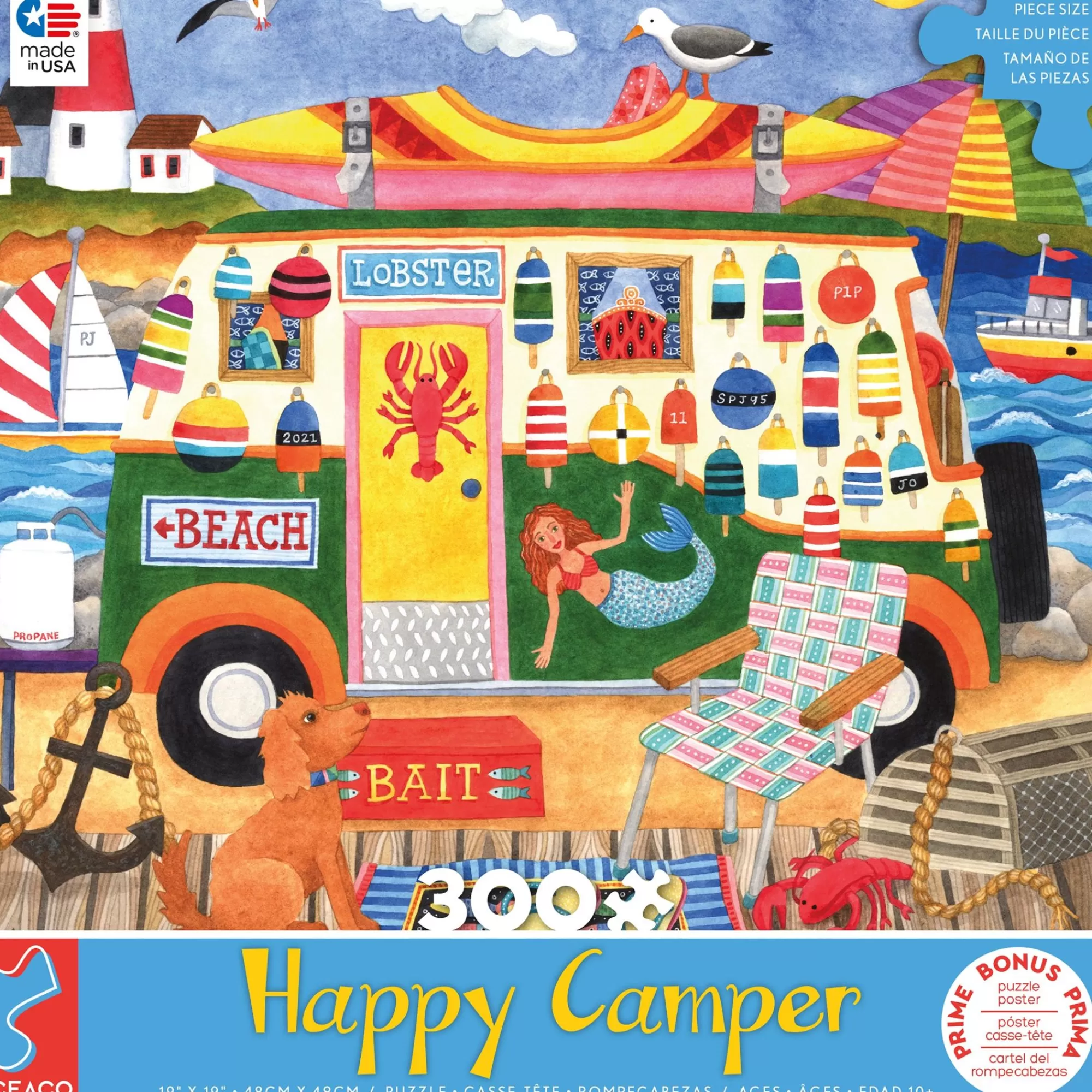 Ceaco Happy Camper - Downeast Camper - 300 Piece Puzzle* Made In Usa' Puzzles