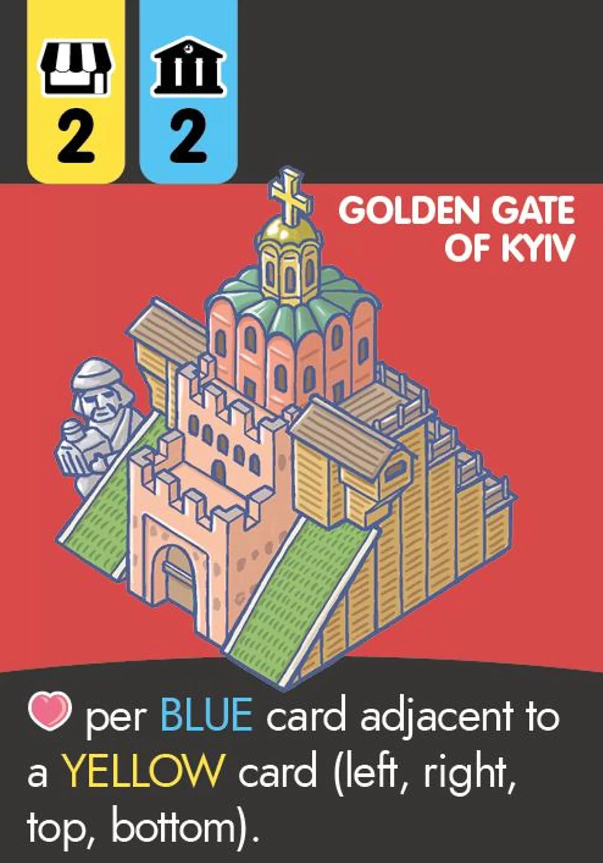 Ceaco Happy City - Golden Gate Of Kyiv - Special Edition Card* Gamewright Games