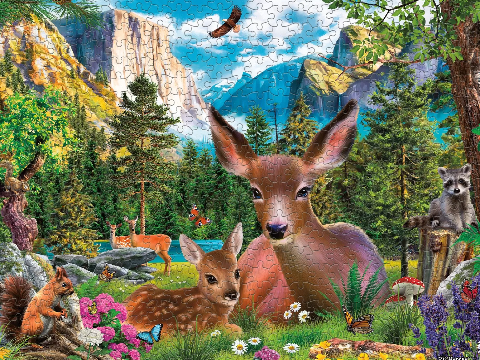 Ceaco Harmony - Deer Family - 550 Piece Puzzle* Animal Puzzles