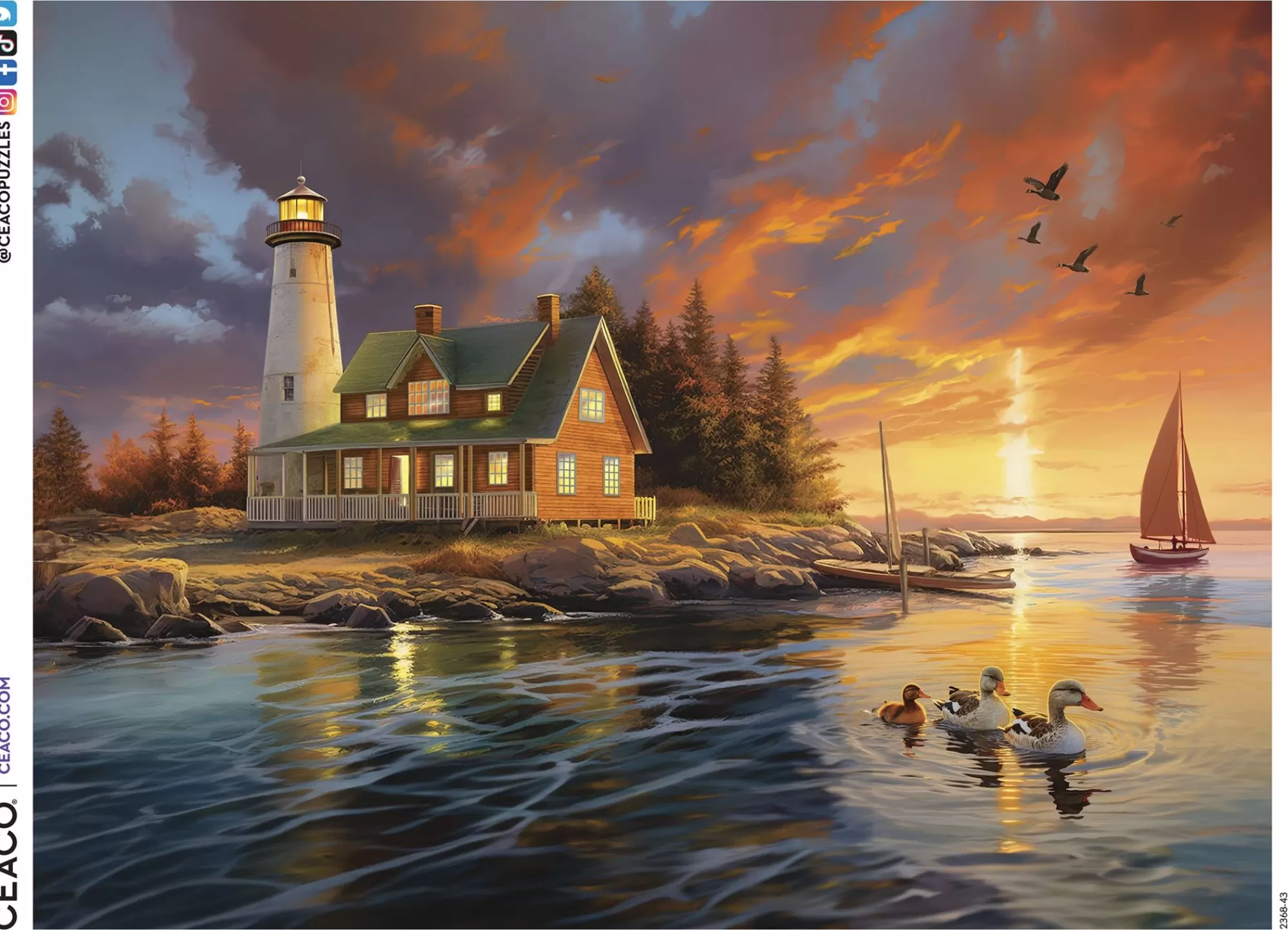 Ceaco Harmony - Lighthouse Inlet - 500 Piece Puzzle* Ocean Puzzles