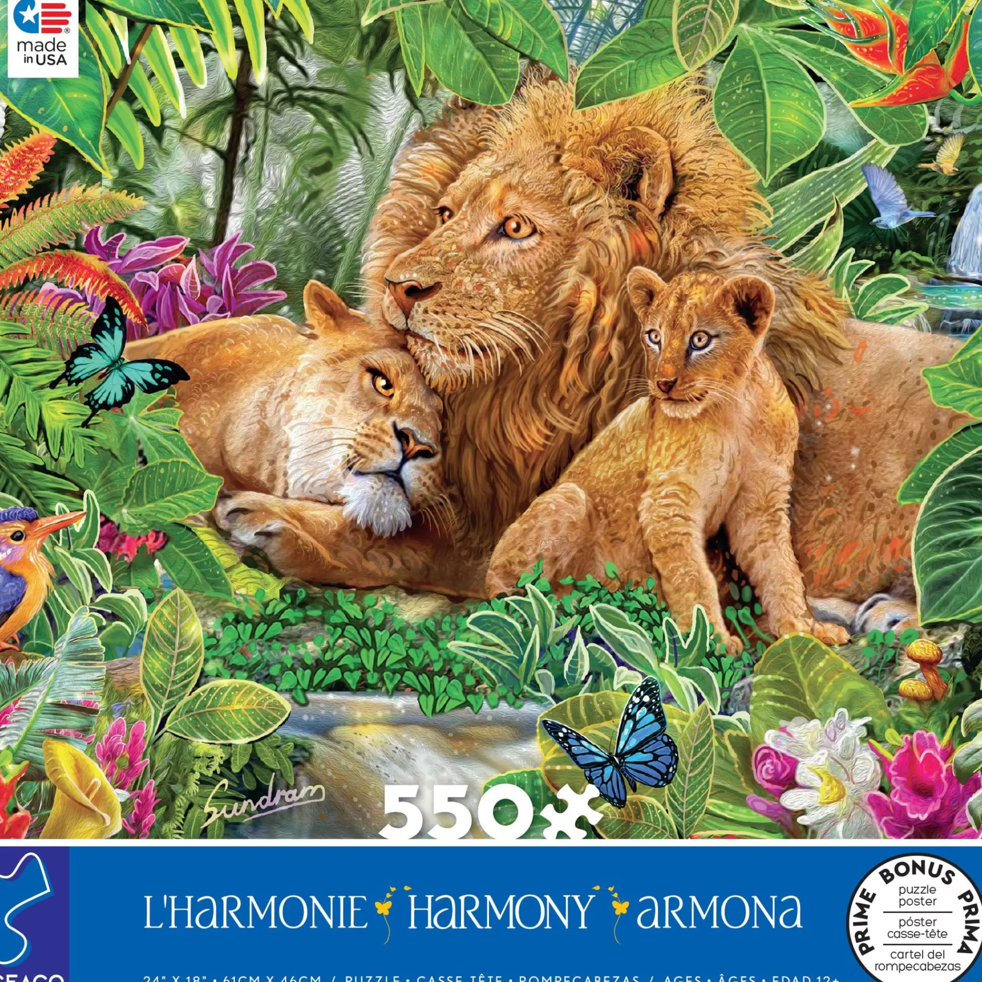 Ceaco Harmony - Lion Family - 550 Piece Puzzle* Animal Puzzles