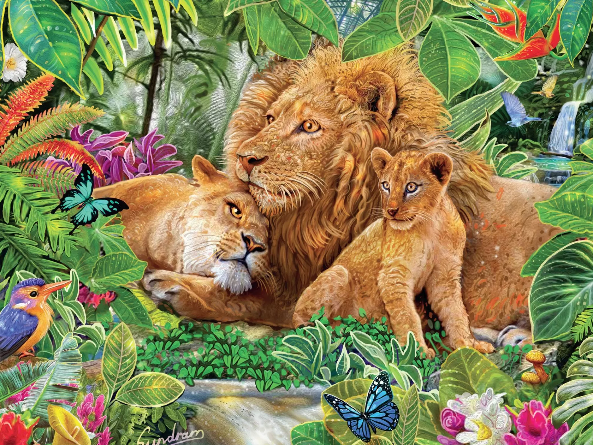 Ceaco Harmony - Lion Family - 550 Piece Puzzle* Animal Puzzles