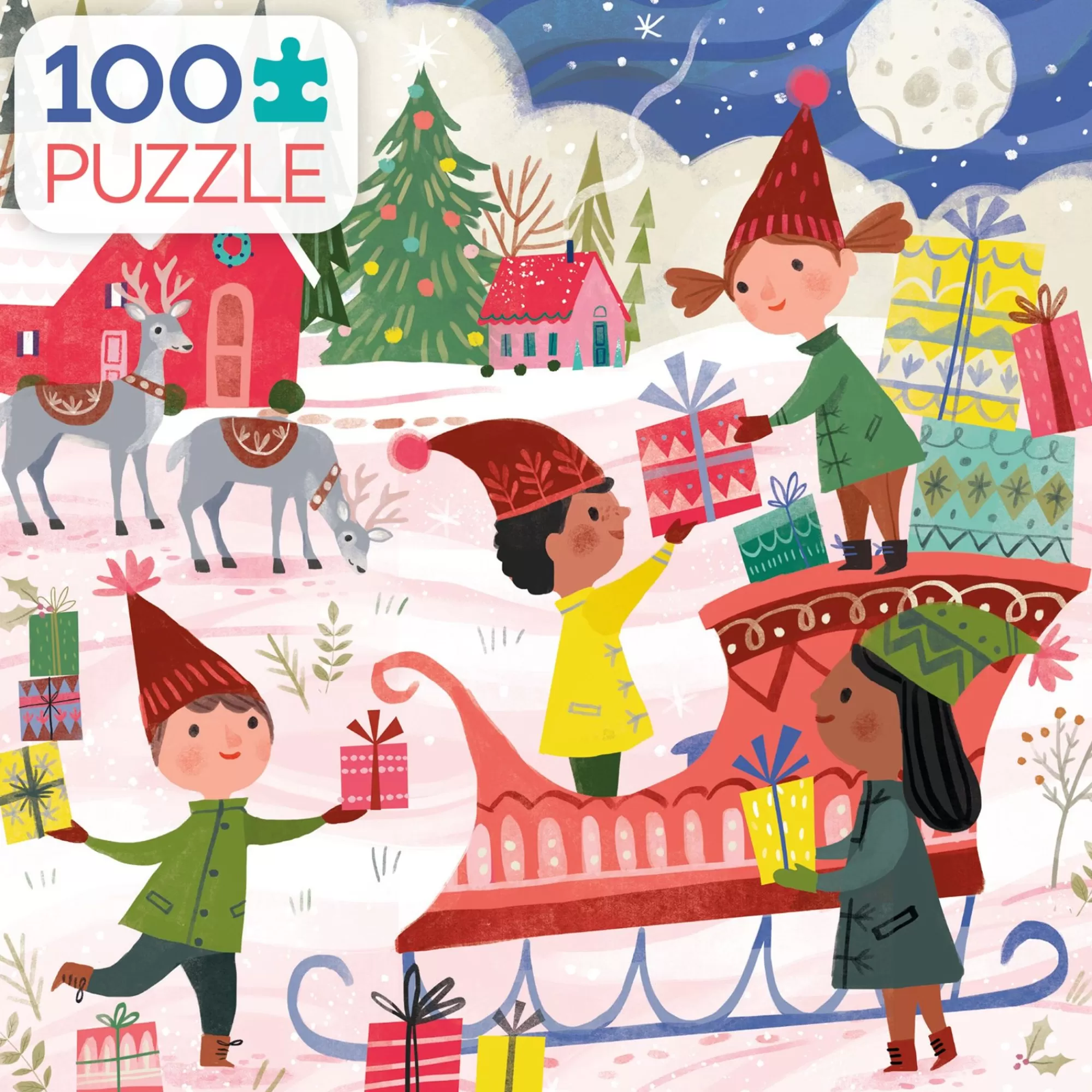 Ceaco Holiday 100 Piece - Holiday Sleighride - 100 Piece Puzzle* Holiday Puzzles