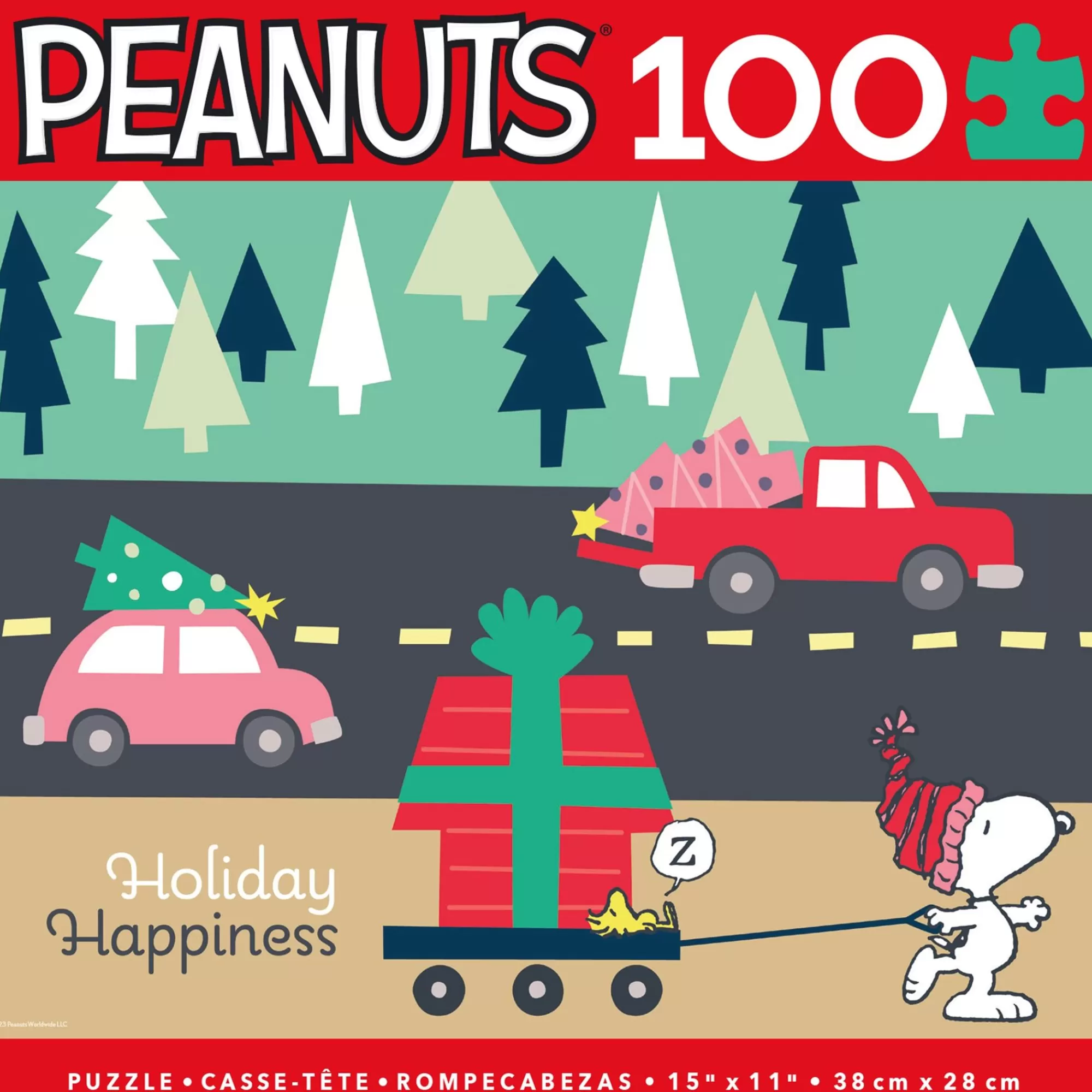 Ceaco Holiday Peanuts - Festive Fun - 100 Piece Puzzle* Holiday Puzzles