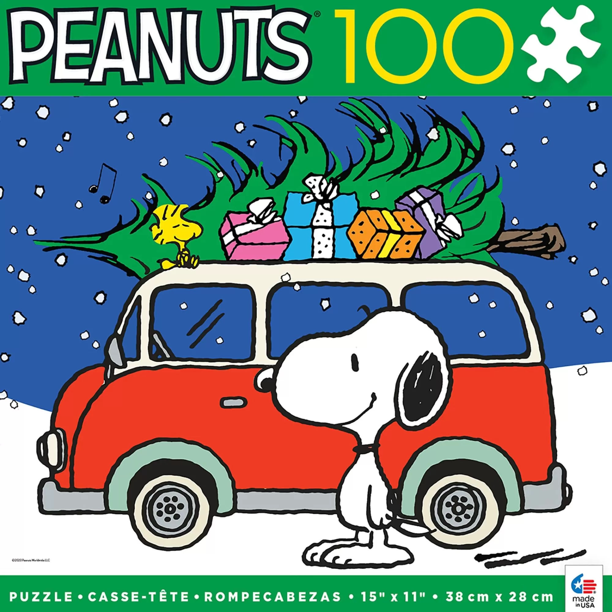 Ceaco Holiday Peanuts - Peace And Presents - 100 Piece Puzzle* Holiday Puzzles