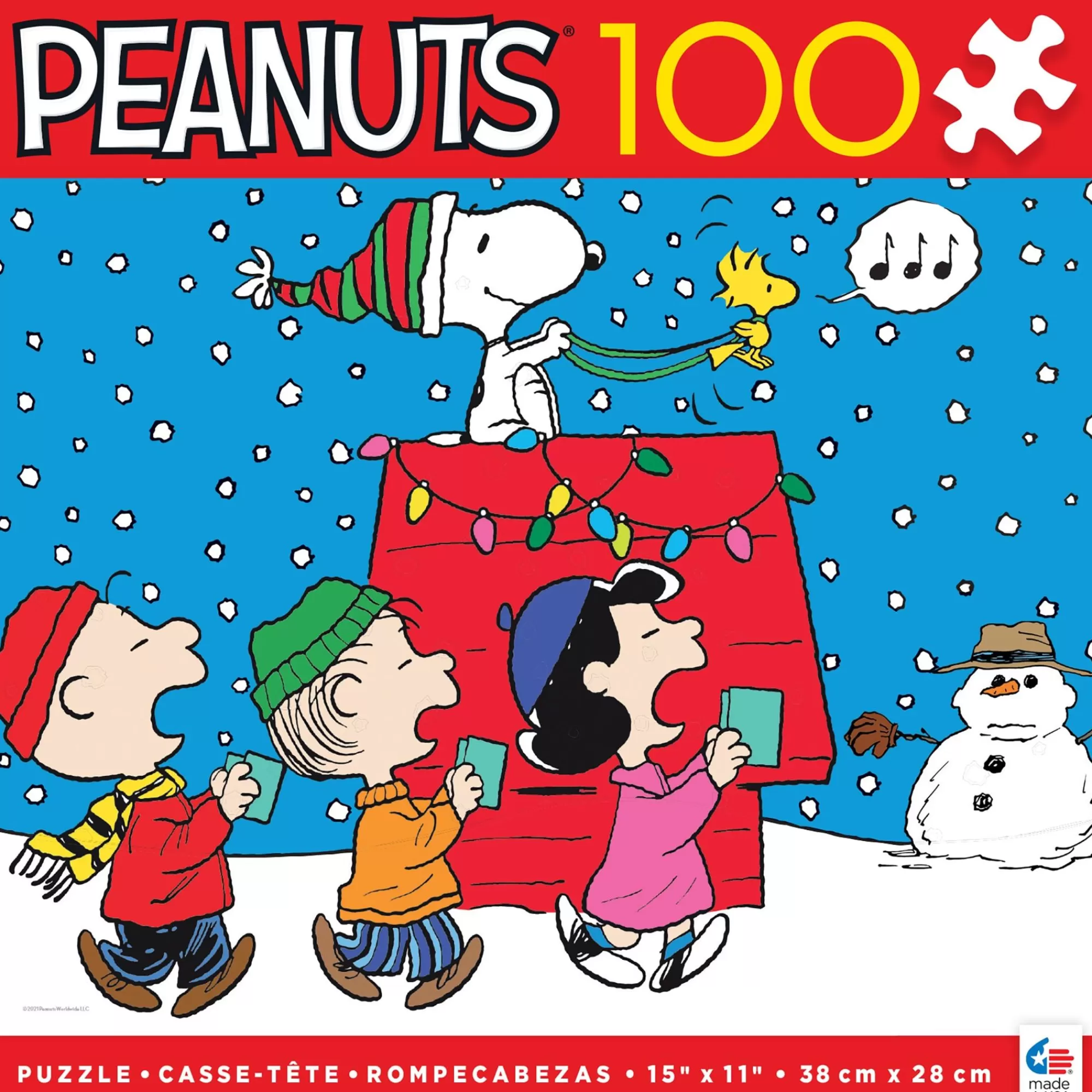 Ceaco Holiday Peanuts - Snoopy And The Singers - 100 Piece Puzzle* Holiday Puzzles