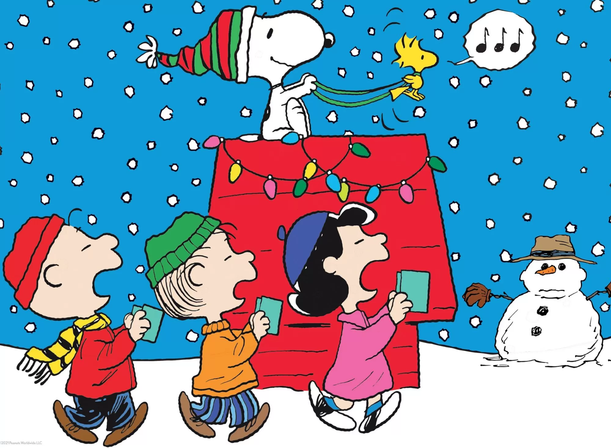 Ceaco Holiday Peanuts - Snoopy And The Singers - 100 Piece Puzzle* Holiday Puzzles