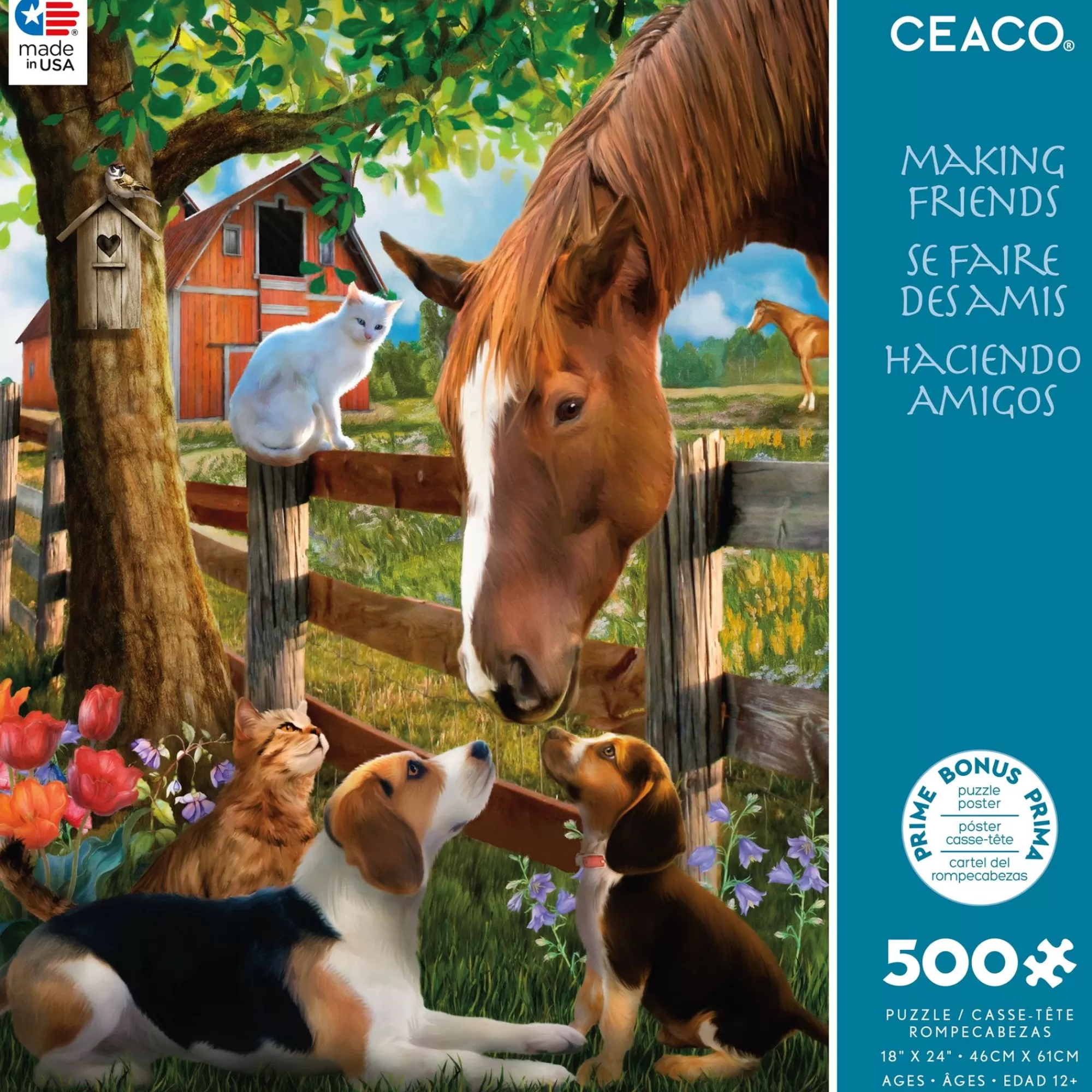 Ceaco Horses - Making Friends - 500 Piece Puzzle* Animal Puzzles