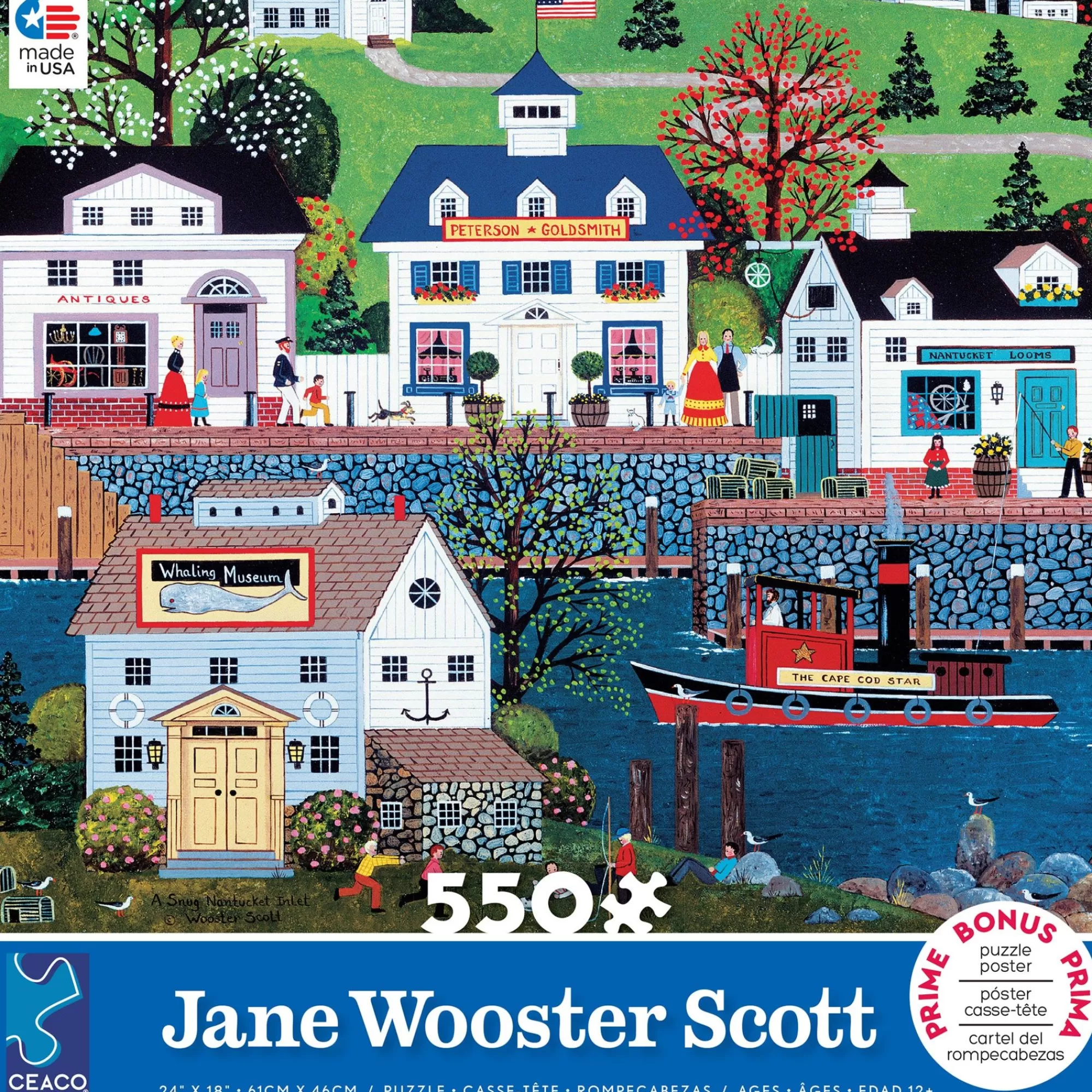 Ceaco Jane Wooster Scott - Nantucket - 550 Piece Puzzle* Americana Puzzles