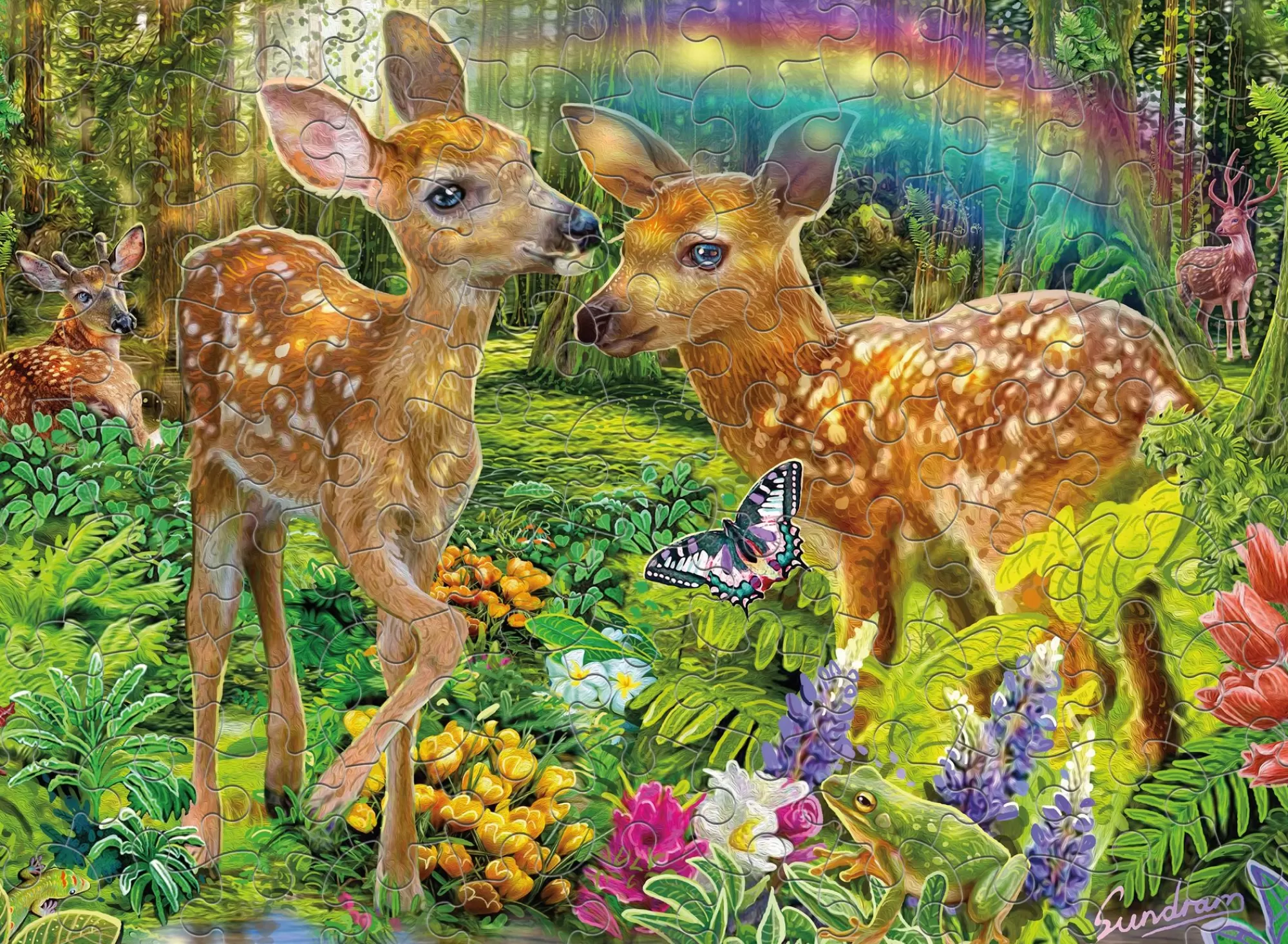 Ceaco Kids 100 Piece Puzzle - Deer Harmony - 100 Piece Puzzle* Animal Puzzles