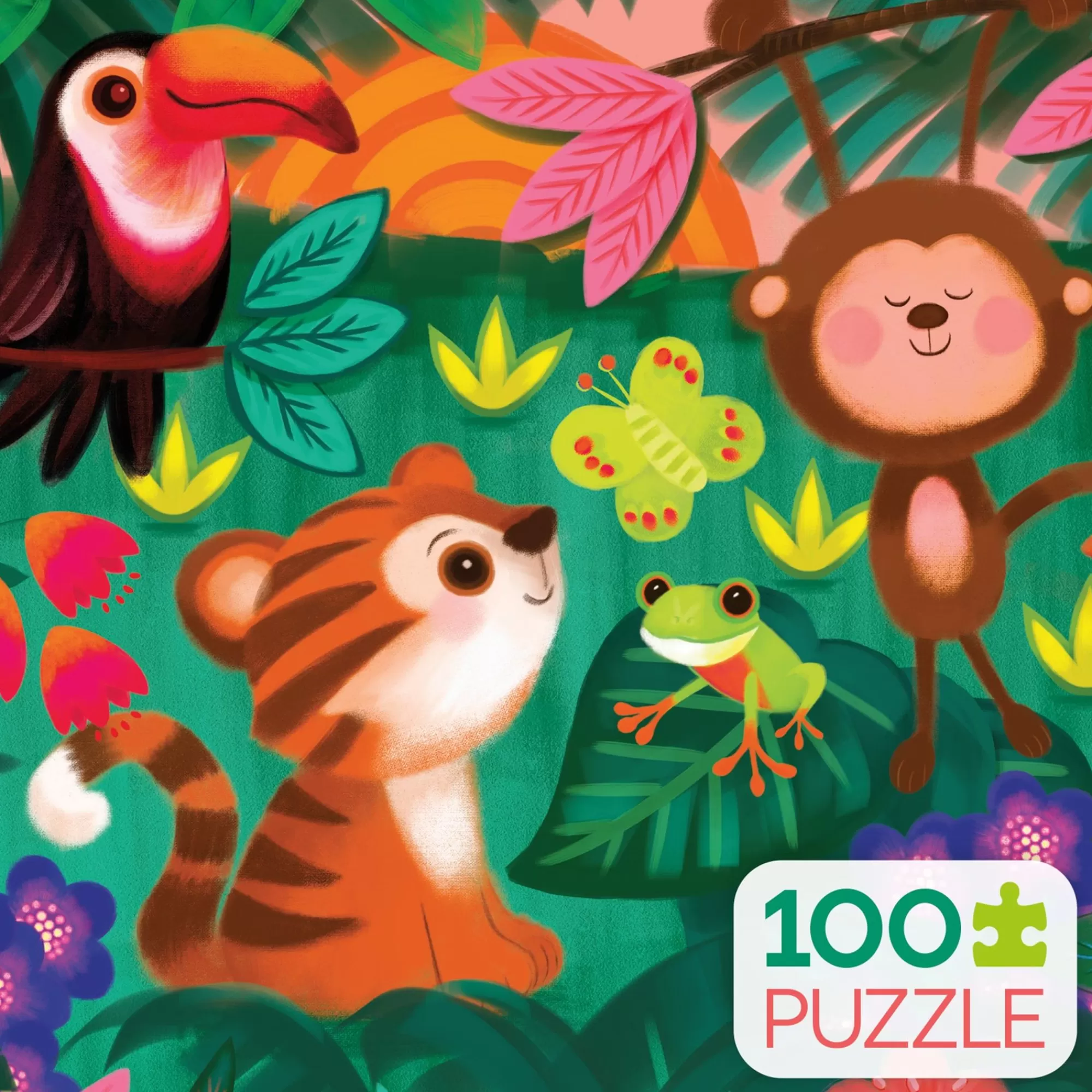 Ceaco Kids 100 Piece Puzzle - Jungle Friends - 100 Piece Puzzle* Animal Puzzles