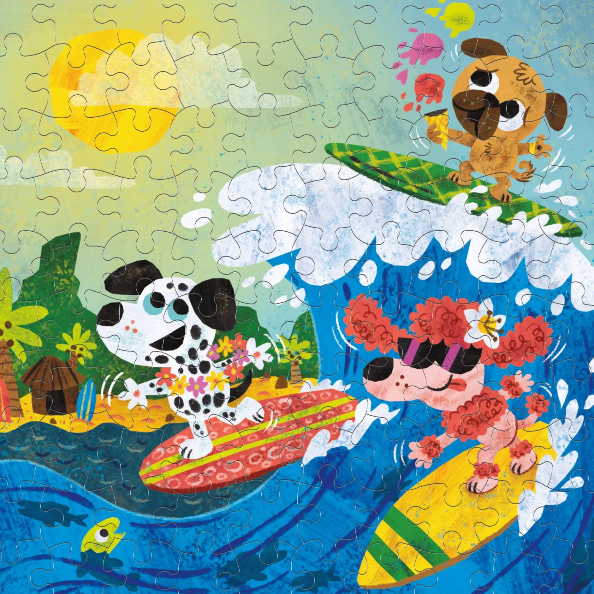 Ceaco Kids 100 Piece Puzzle - Surf Pups - 100 Piece Puzzle* Animal Puzzles