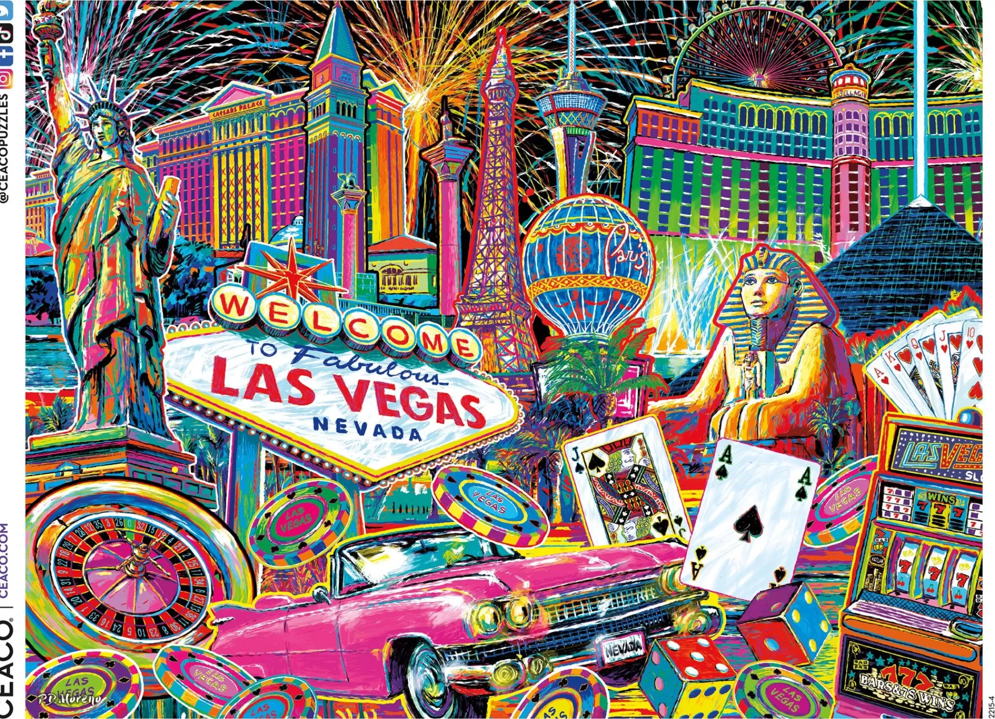 Ceaco Las Vegas (Pd Moreno) - 300 Piece Puzzle* Made In Usa' Puzzles