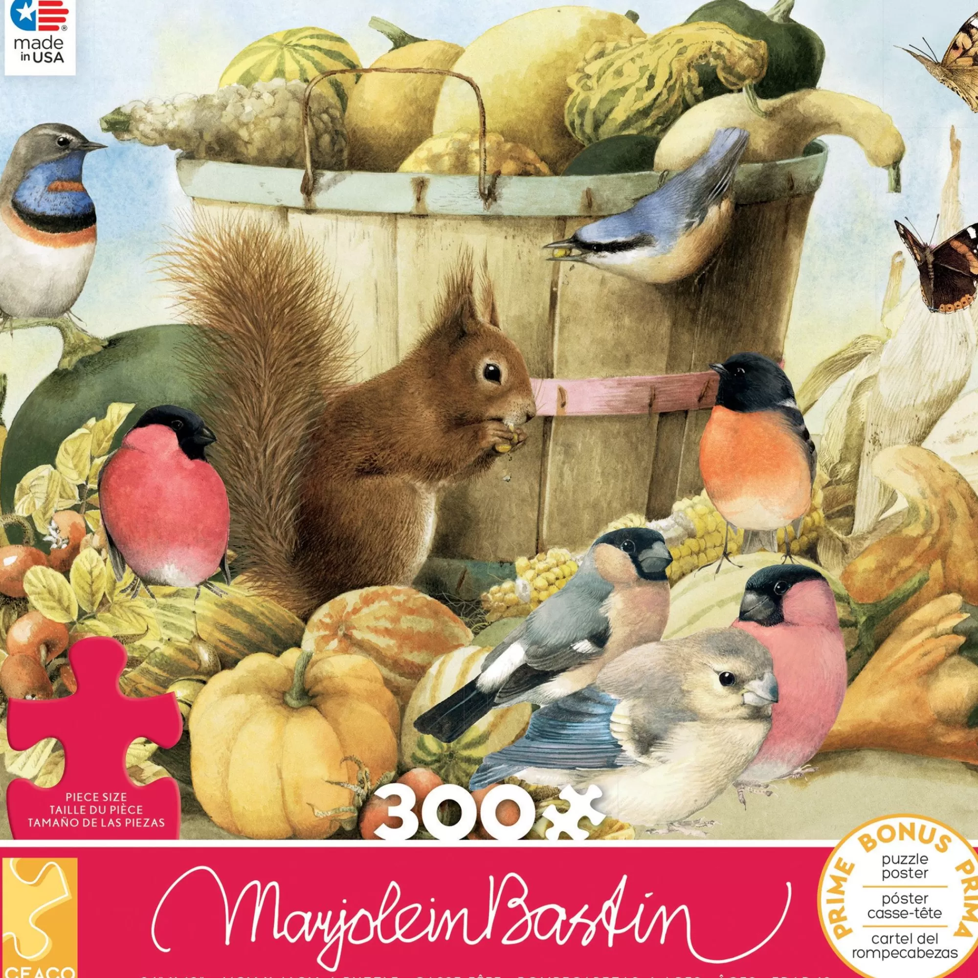 Ceaco Marjolein Bastin - Squirrel - 300 Piece Puzzle* Flowers Puzzles