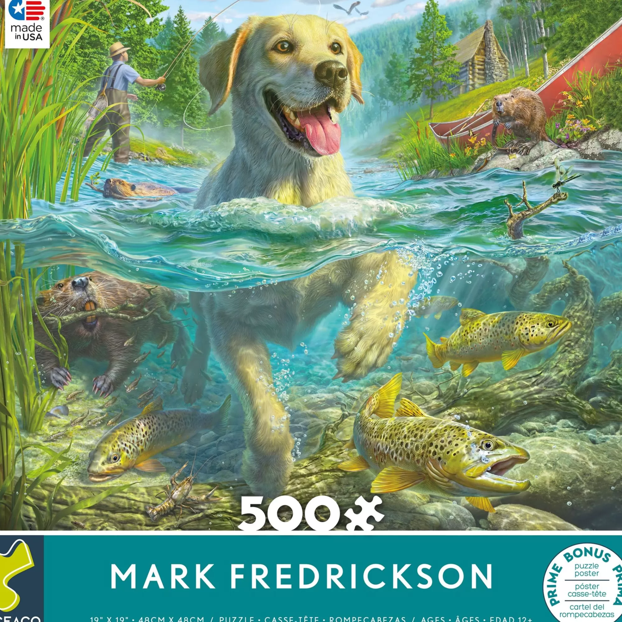 Ceaco Mark Fredrickson - Let'S Fish 2 - 500 Piece Puzzle* Animal Puzzles