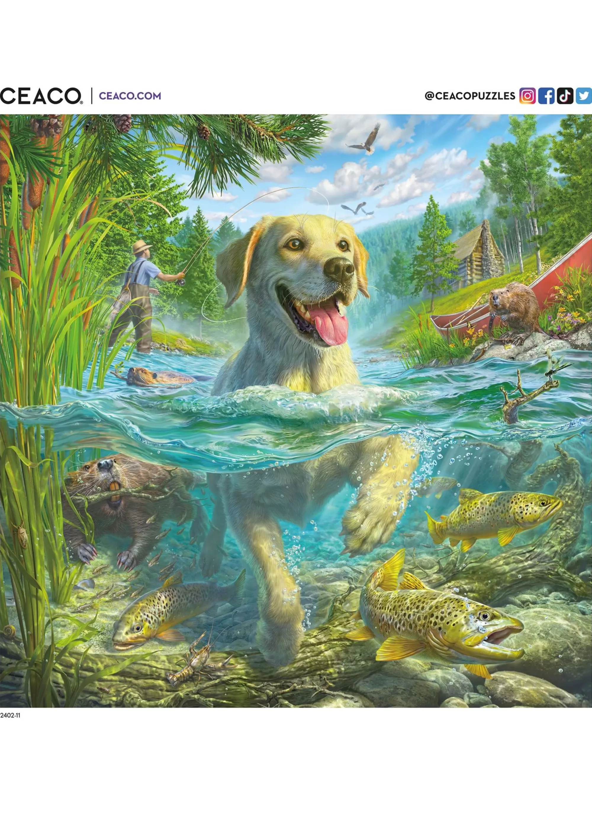 Ceaco Mark Fredrickson - Let'S Fish 2 - 500 Piece Puzzle* Animal Puzzles