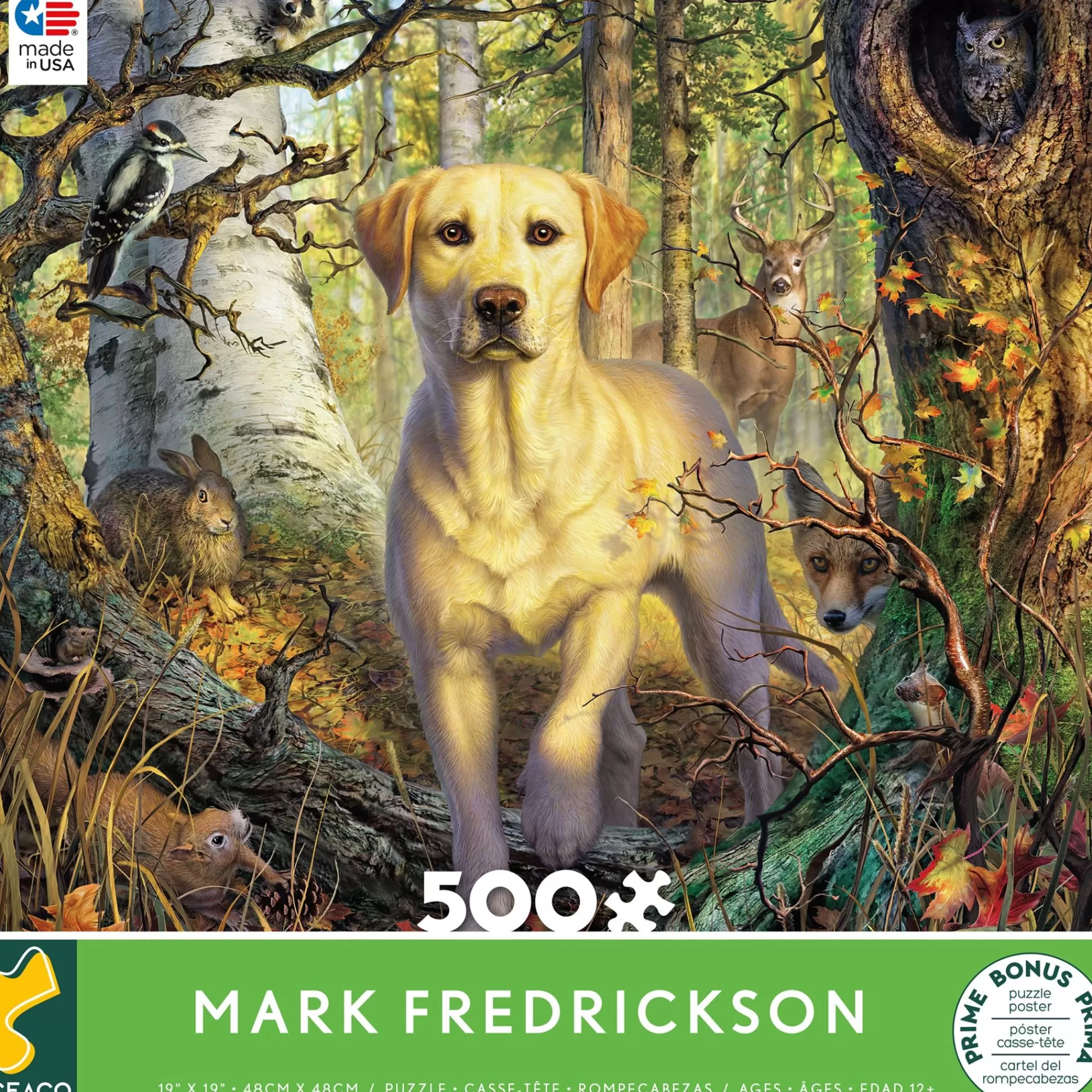 Ceaco Mark Fredrickson - Yellow Lab 2 - 500 Piece Puzzle* Animal Puzzles